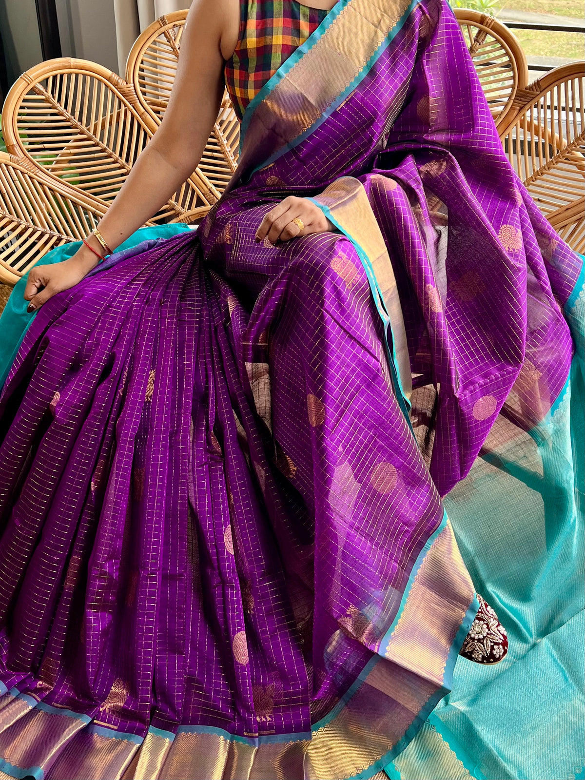 Korvai Silk  Cotton saree