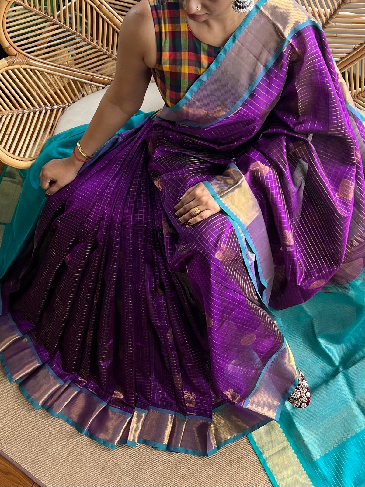 Korvai Silk  Cotton saree