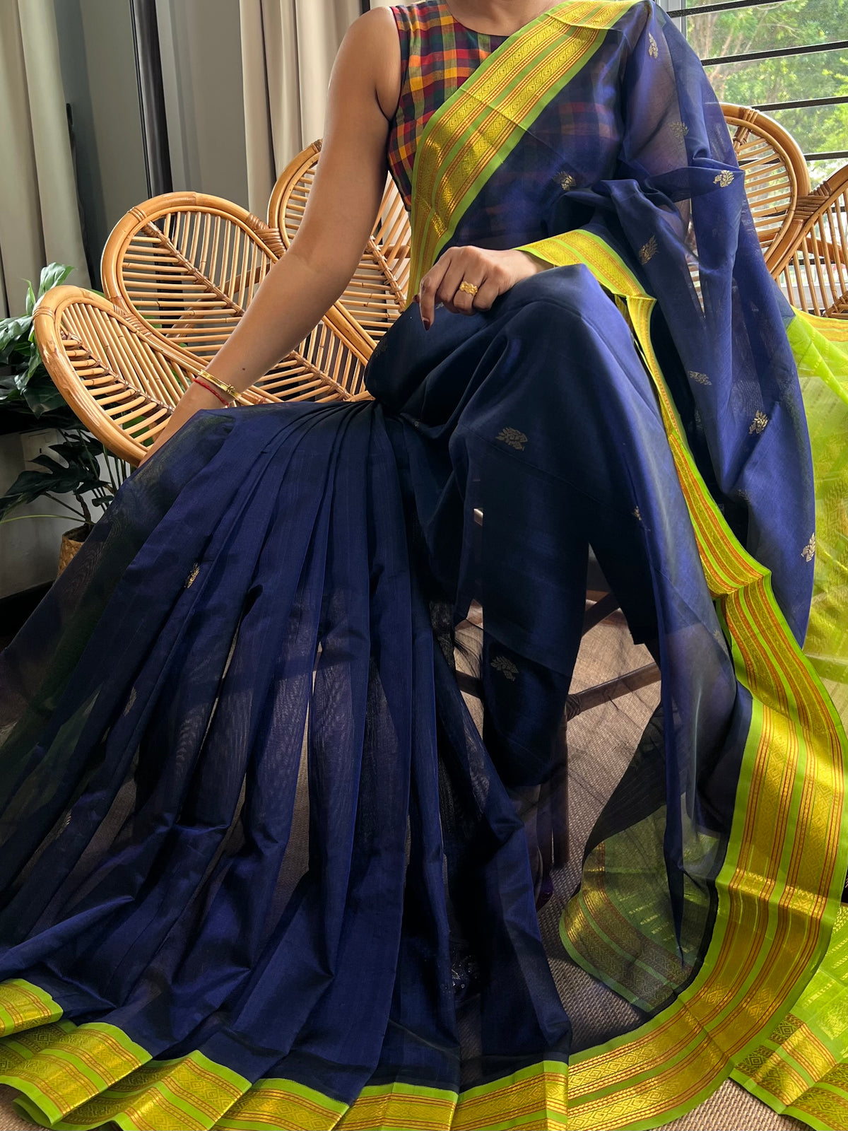 Korvai Silk  Cotton saree