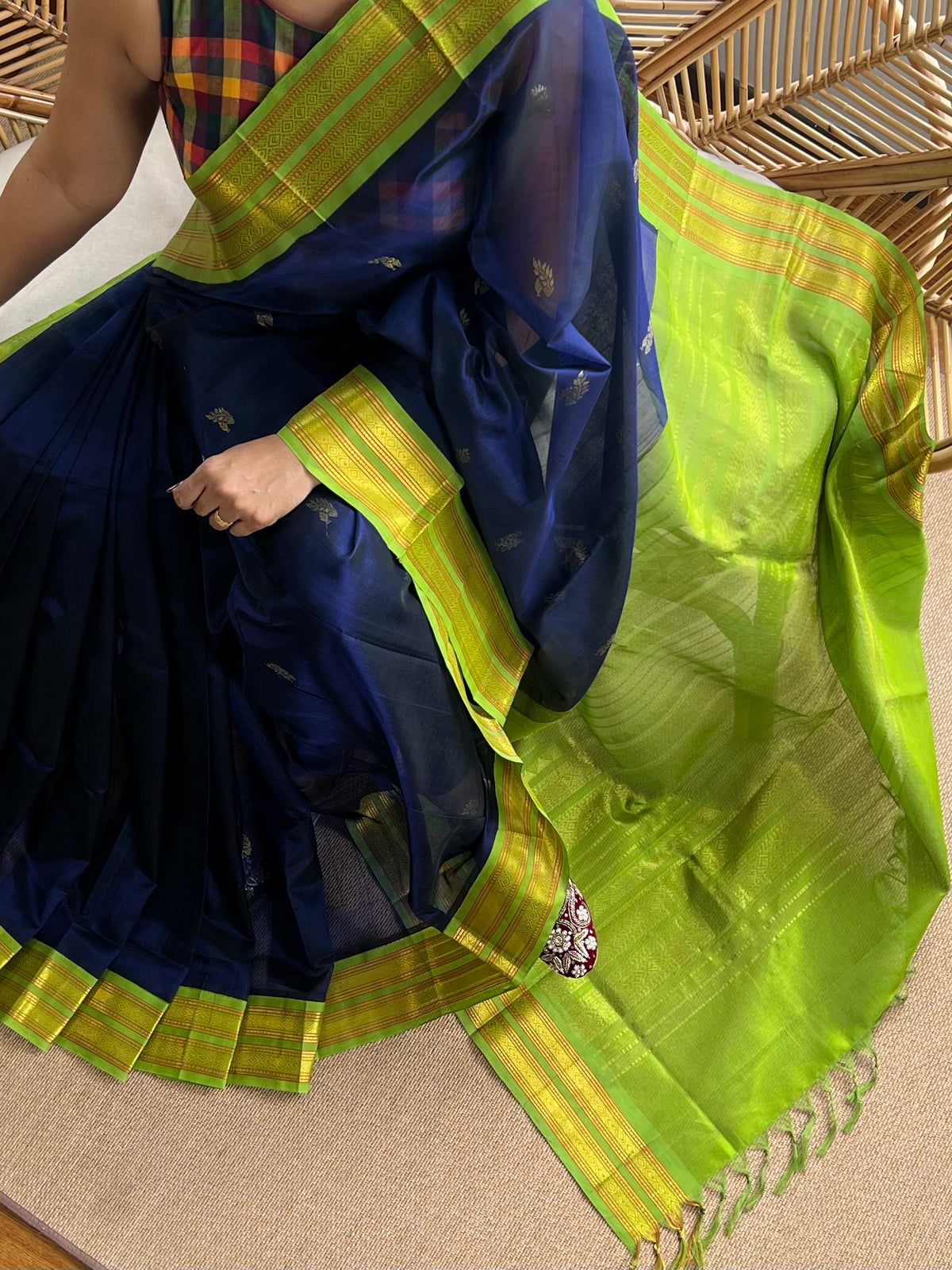 Korvai Silk  Cotton saree