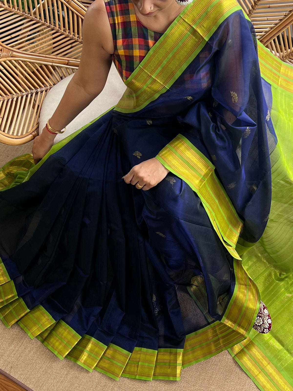 Korvai Silk  Cotton saree