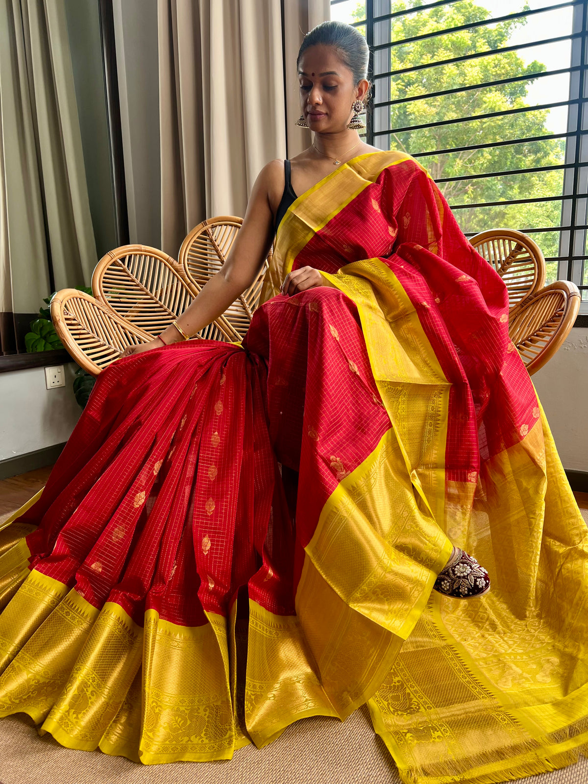 Kuppadam - Pure Handloom Mangalagiri Pattu by cotton saree