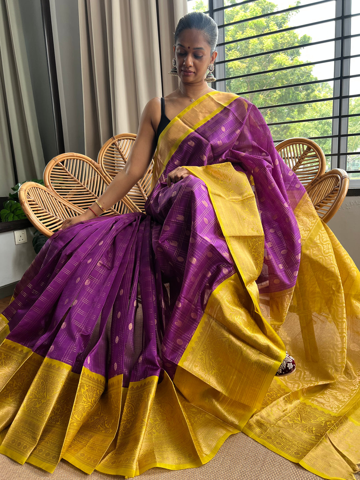 Kuppadam - Pure Handloom Mangalagiri Pattu by cotton saree