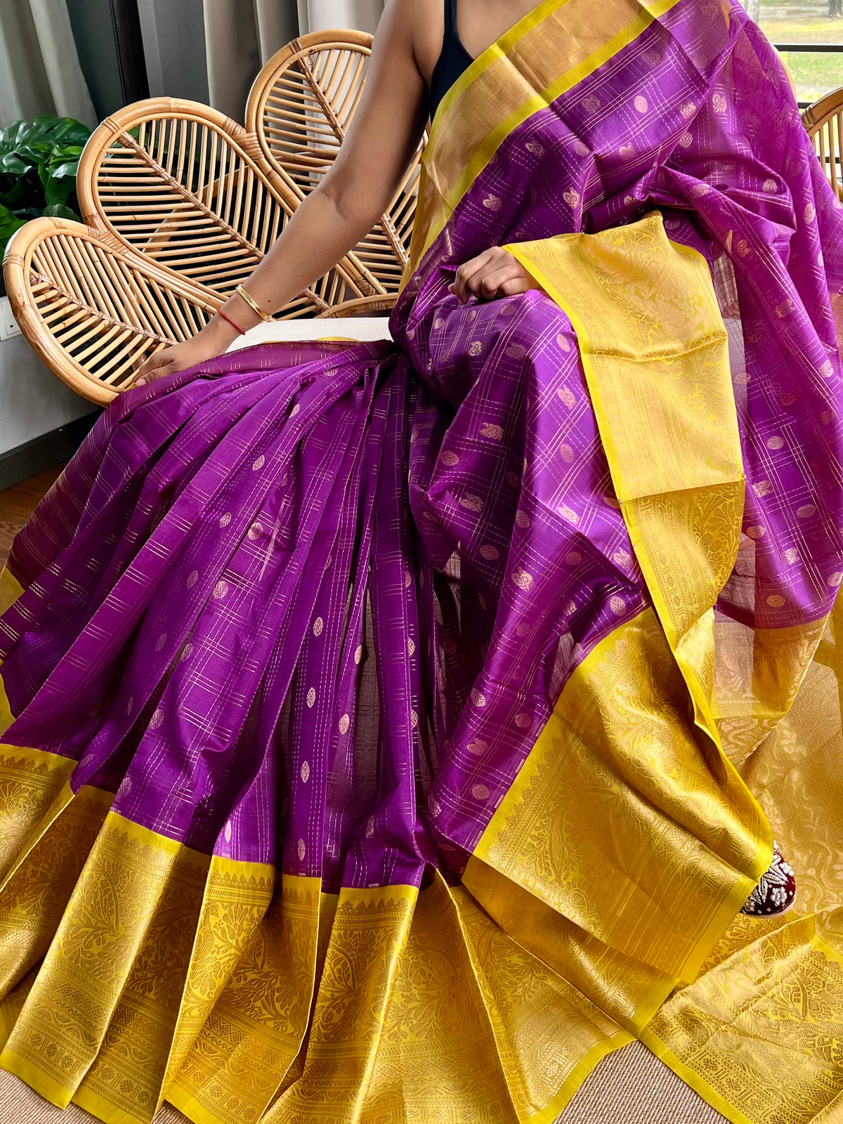 Kuppadam - Pure Handloom Mangalagiri Pattu by cotton saree