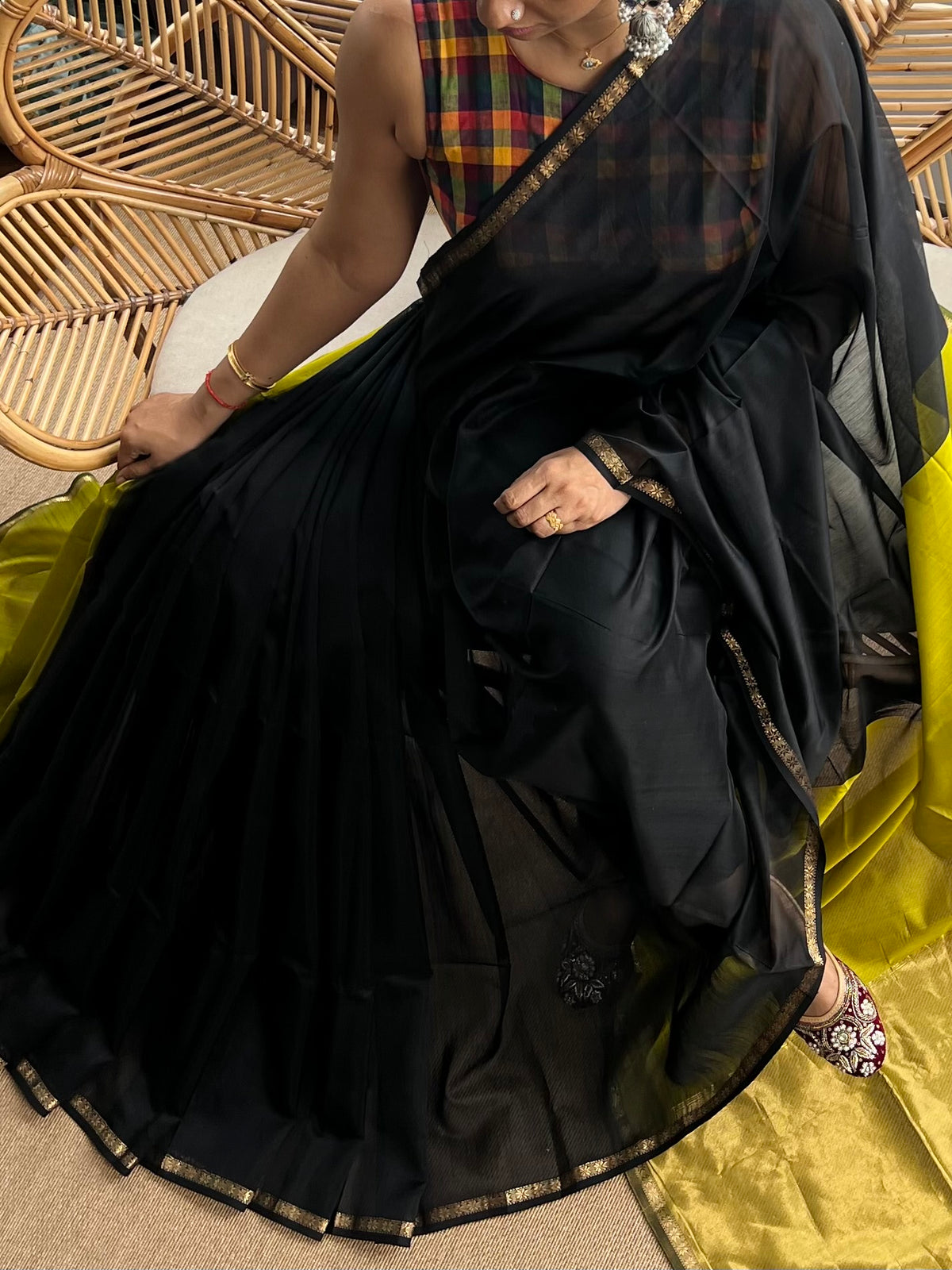 Long Pallu Maheswar silk cotton saree