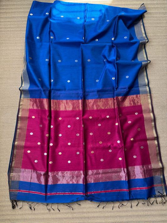 Pure Handloom Maheswar Silk Cotton Saree