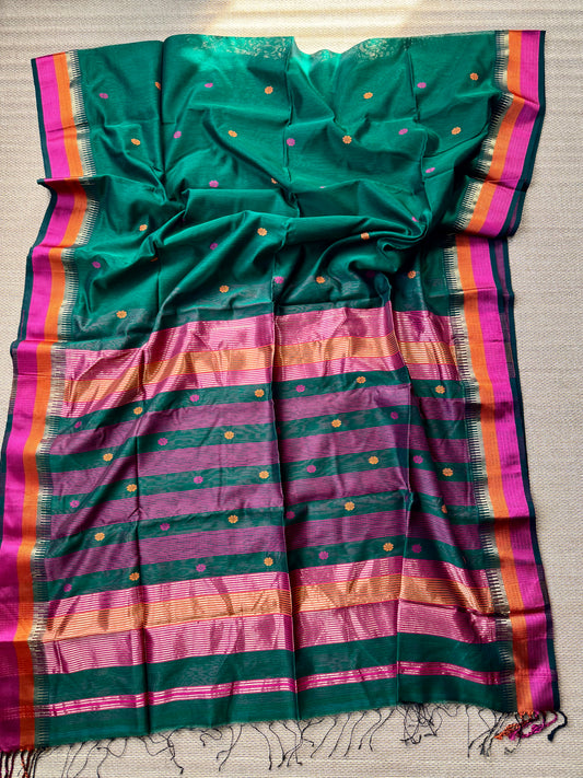 Pure Handloom Maheswar Silk Cotton Saree