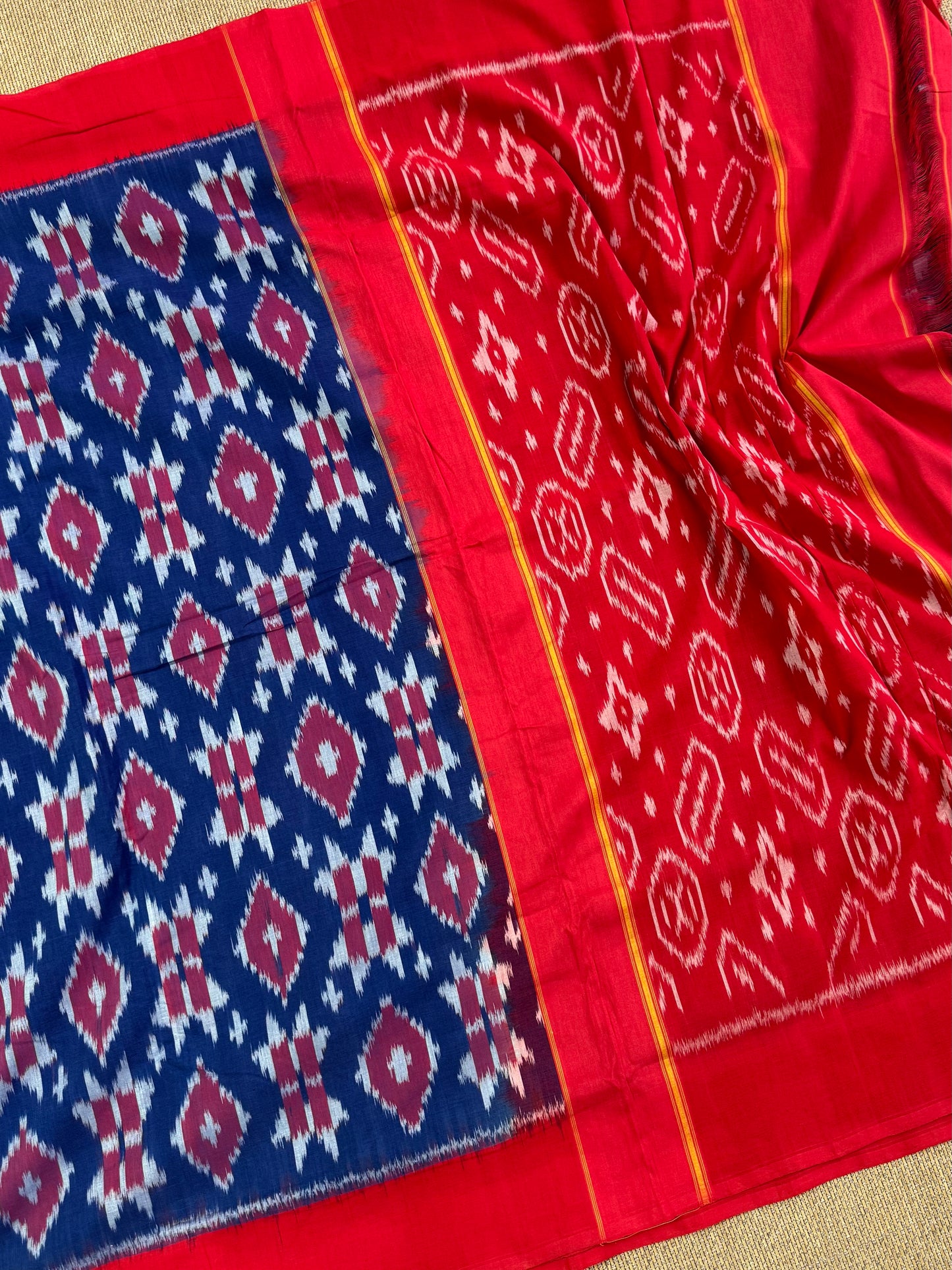 Pure Pochampallly Single Ikkat Cotton Saree