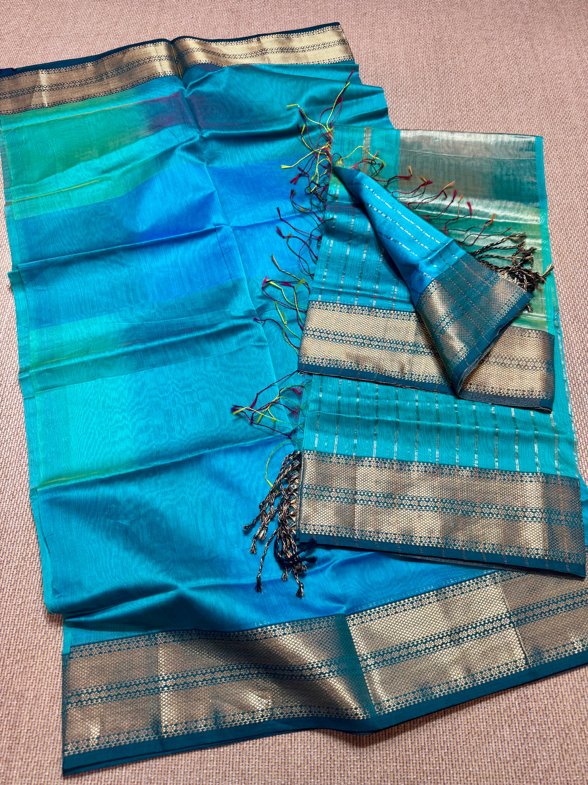 Pure Handloom Maheswari Silk Cotton Salwar Suit