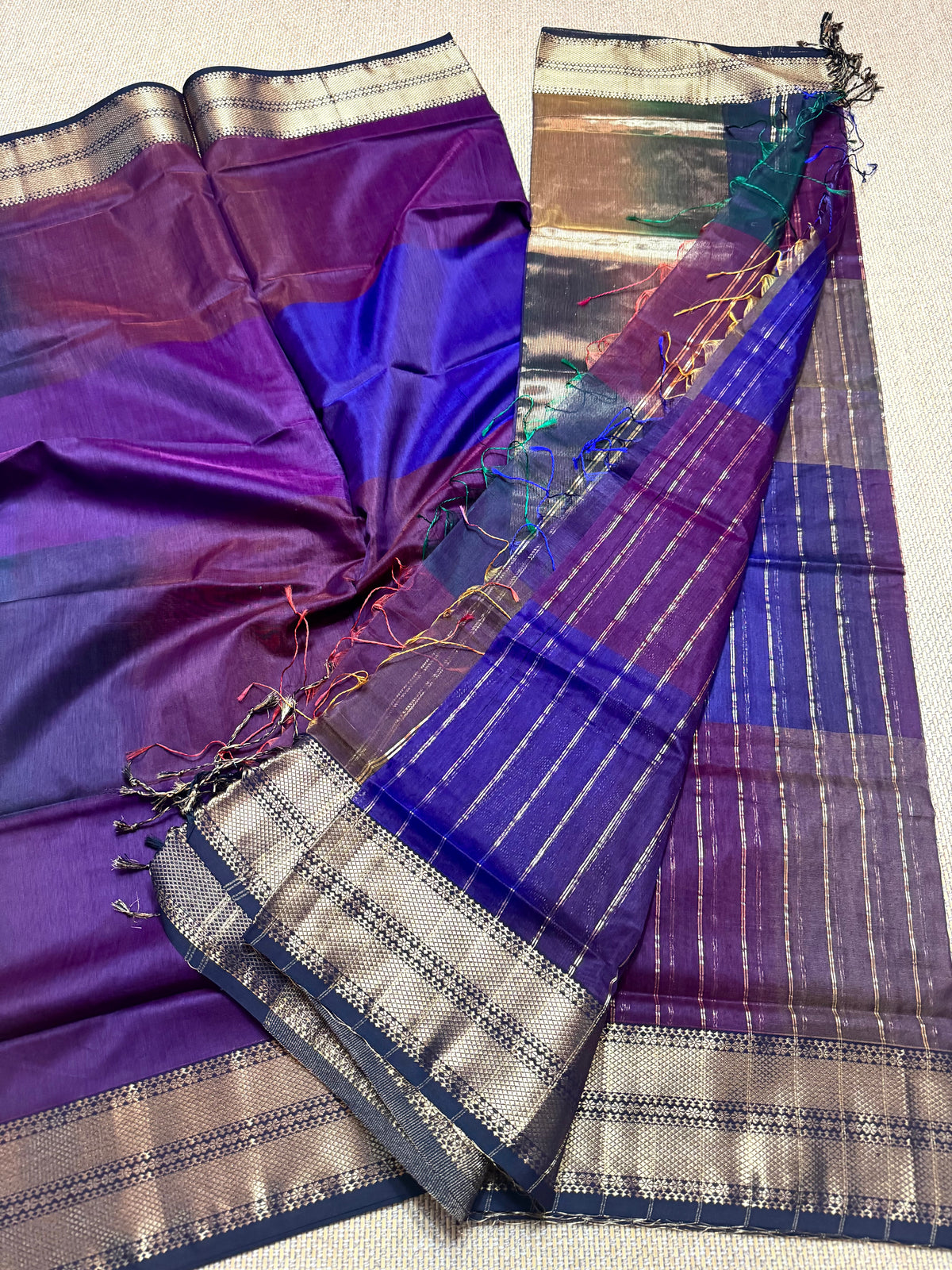 Pure Handloom Maheswari Silk Cotton Salwar Suit