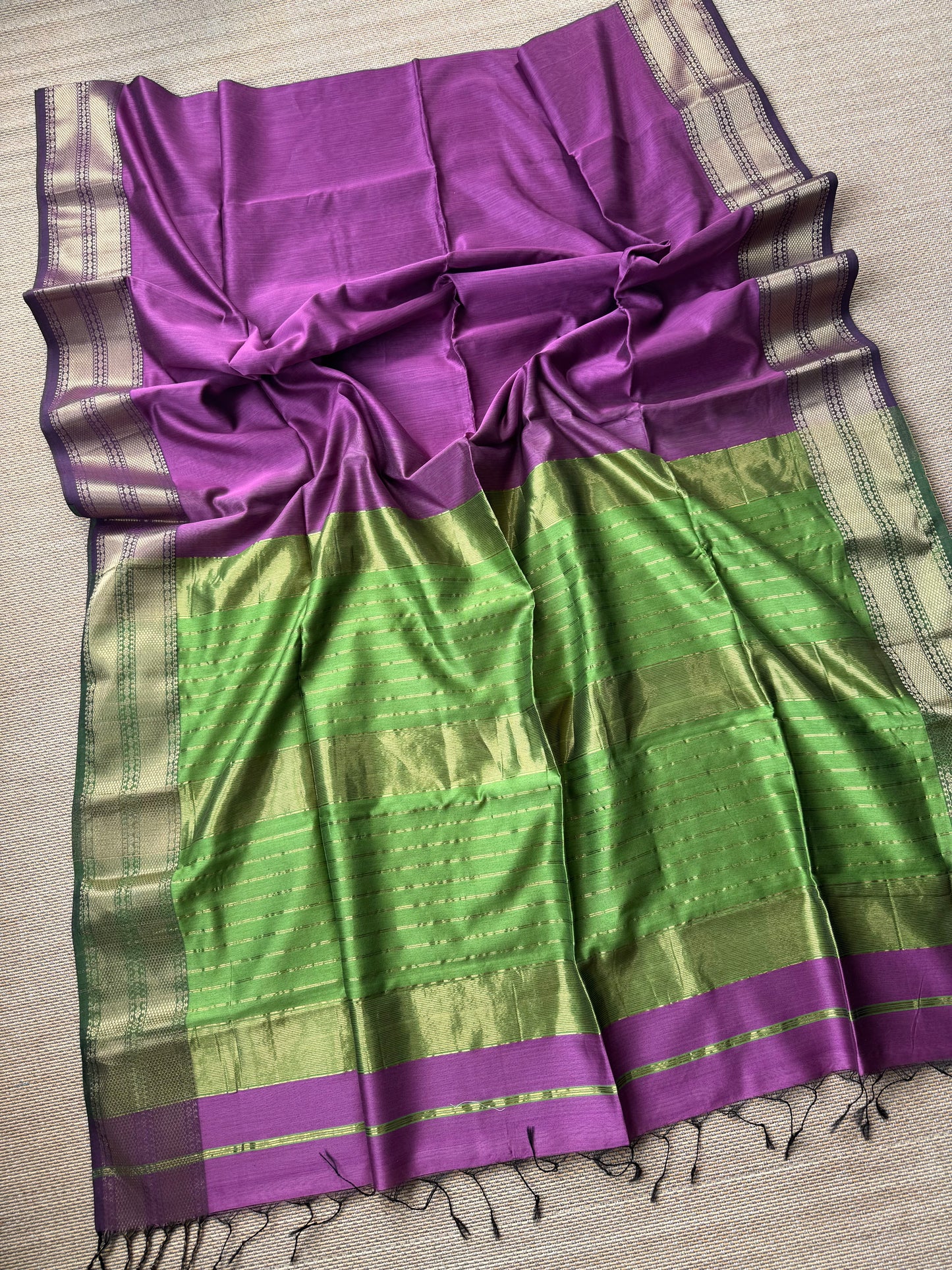 Pure Handloom Maheswar Silk Cotton Saree