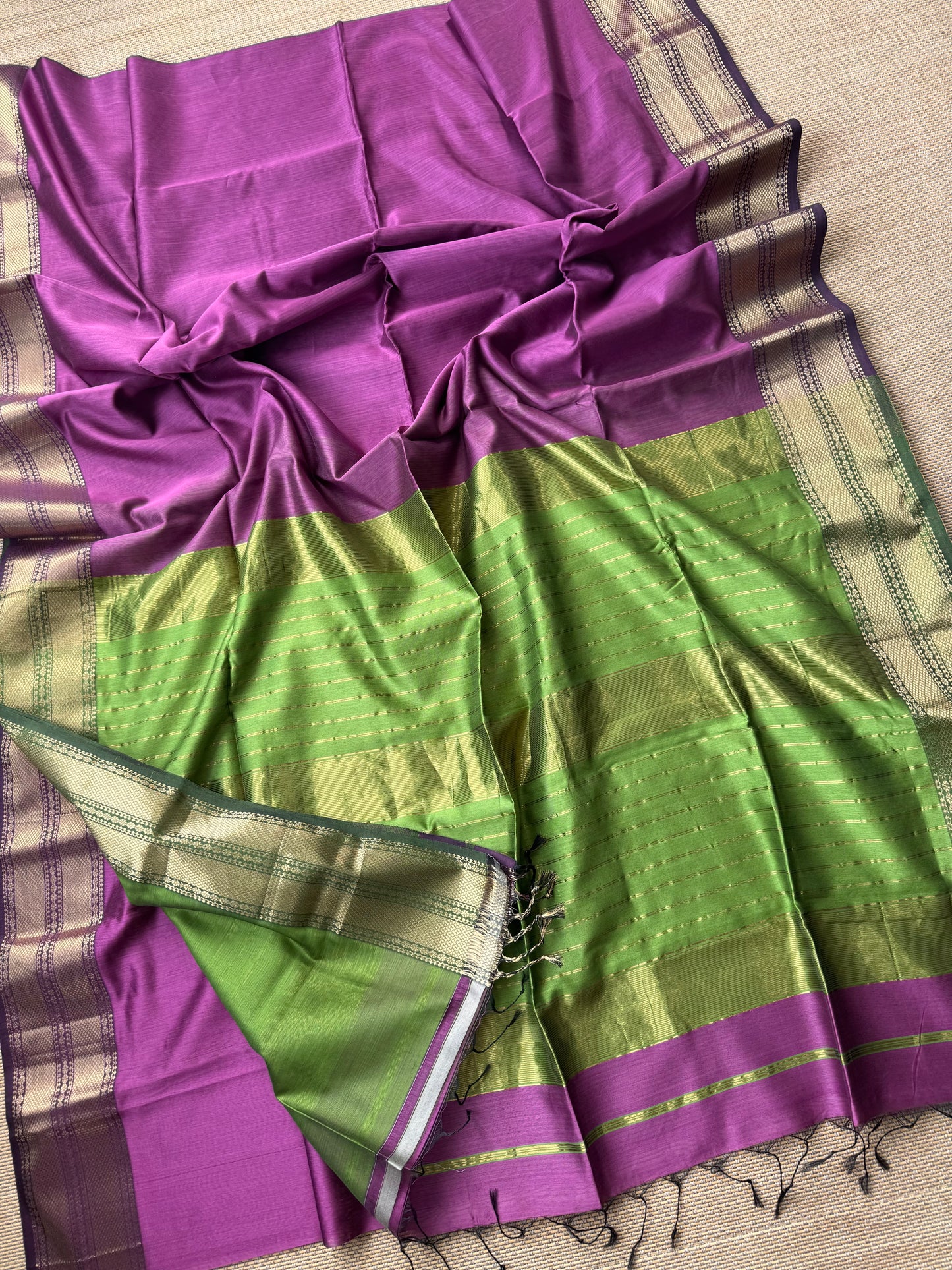 Pure Handloom Maheswar Silk Cotton Saree