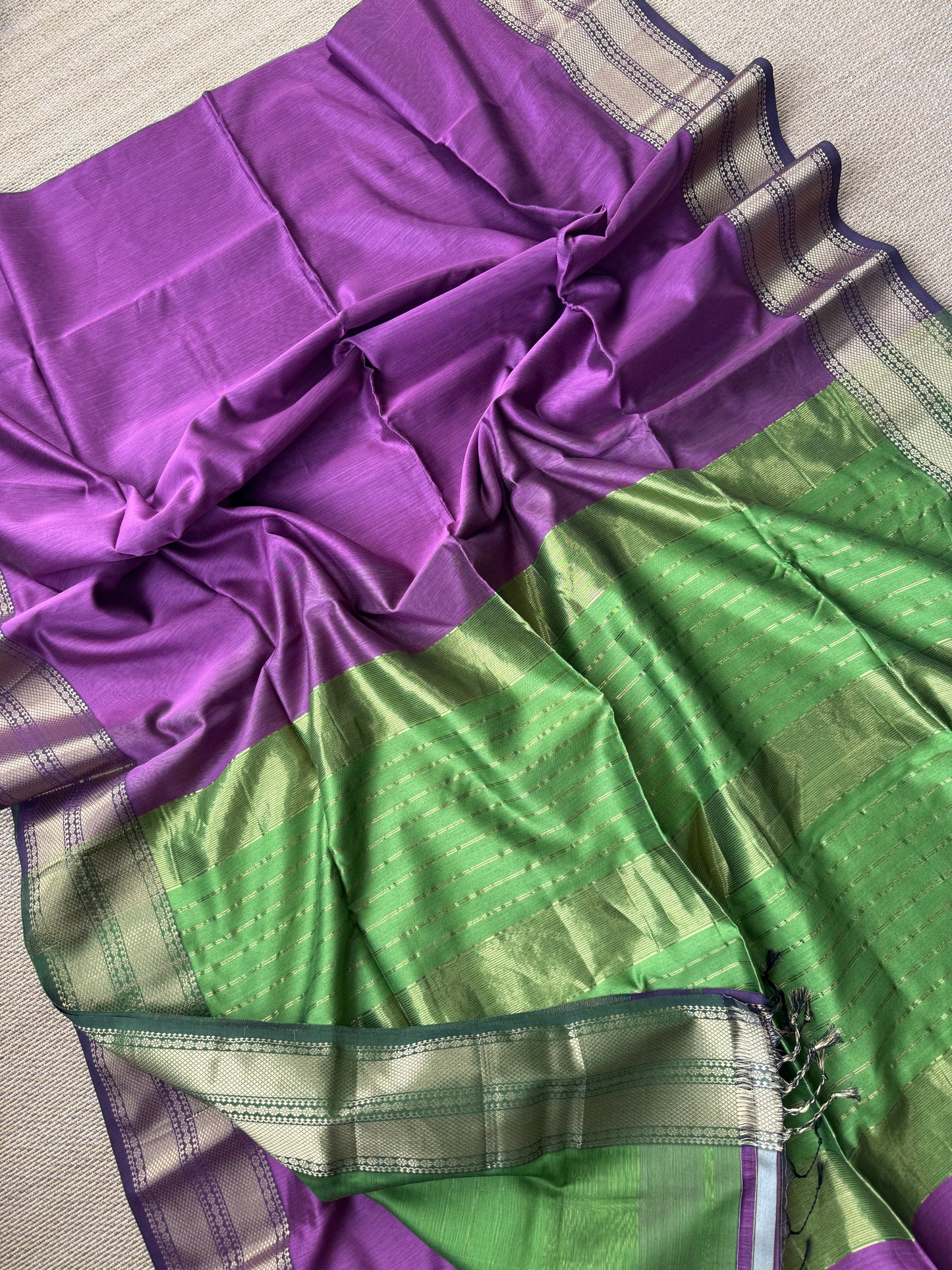 Pure Handloom Maheswar Silk Cotton Saree