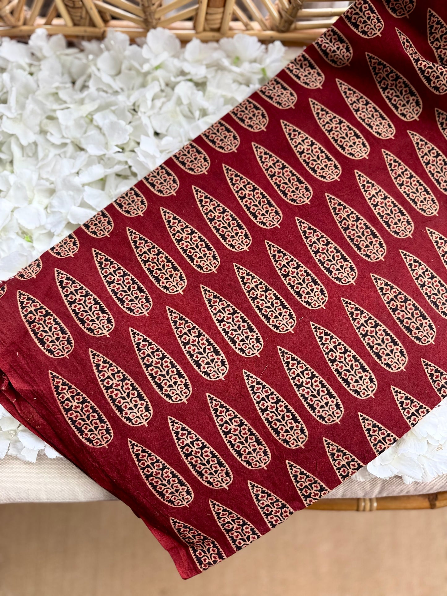 Ajrakh cotton fabrics