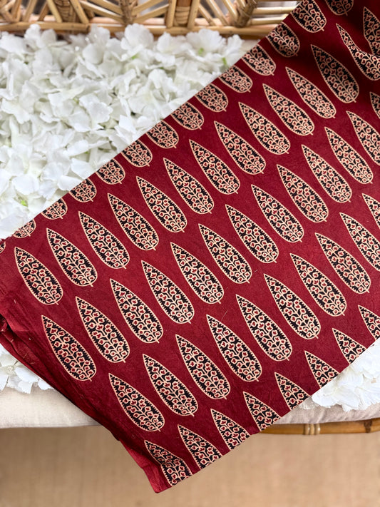 Ajrakh cotton fabrics