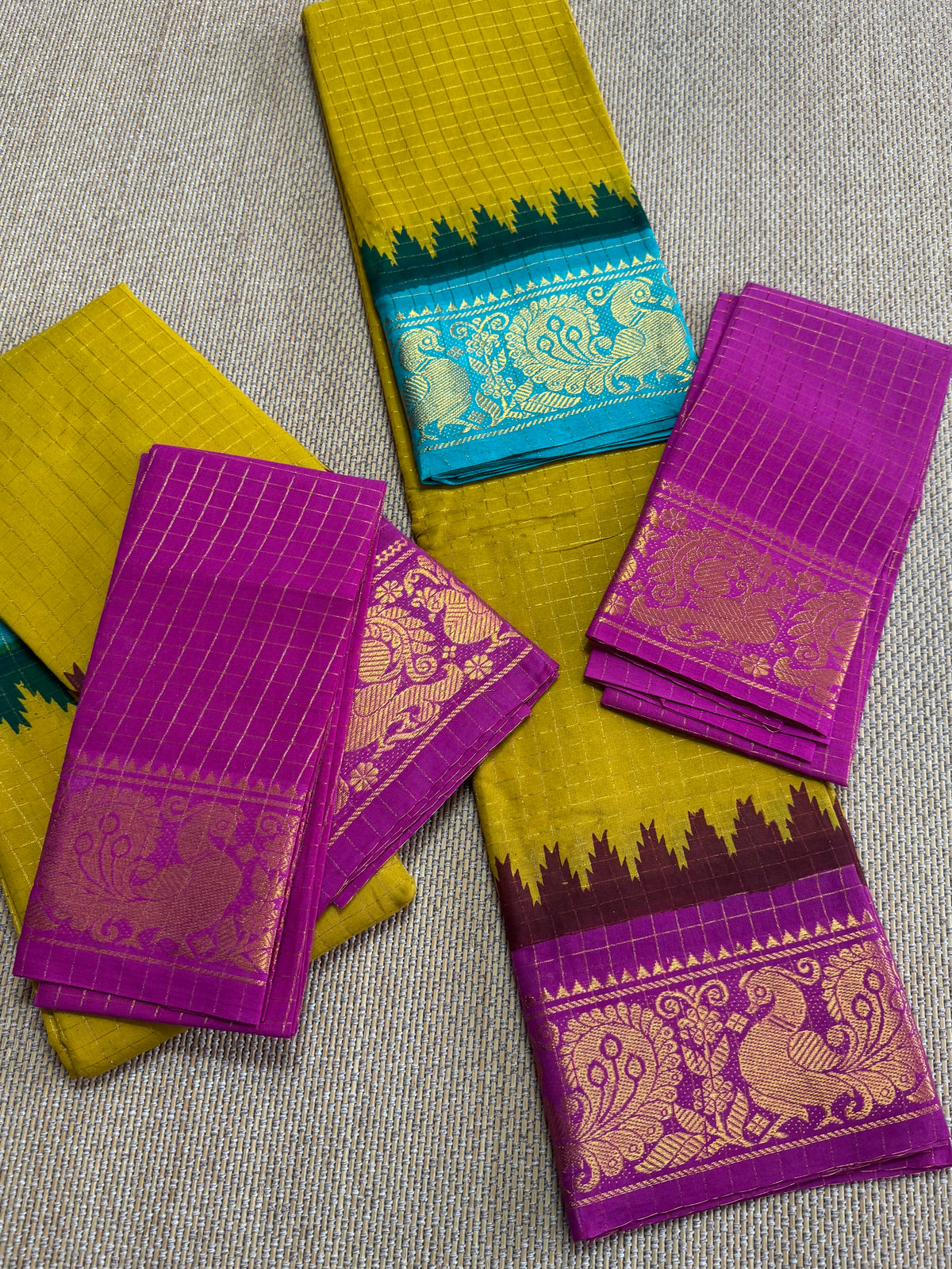 Traditional  ganga JAMUNA Border :  Madurai saree
