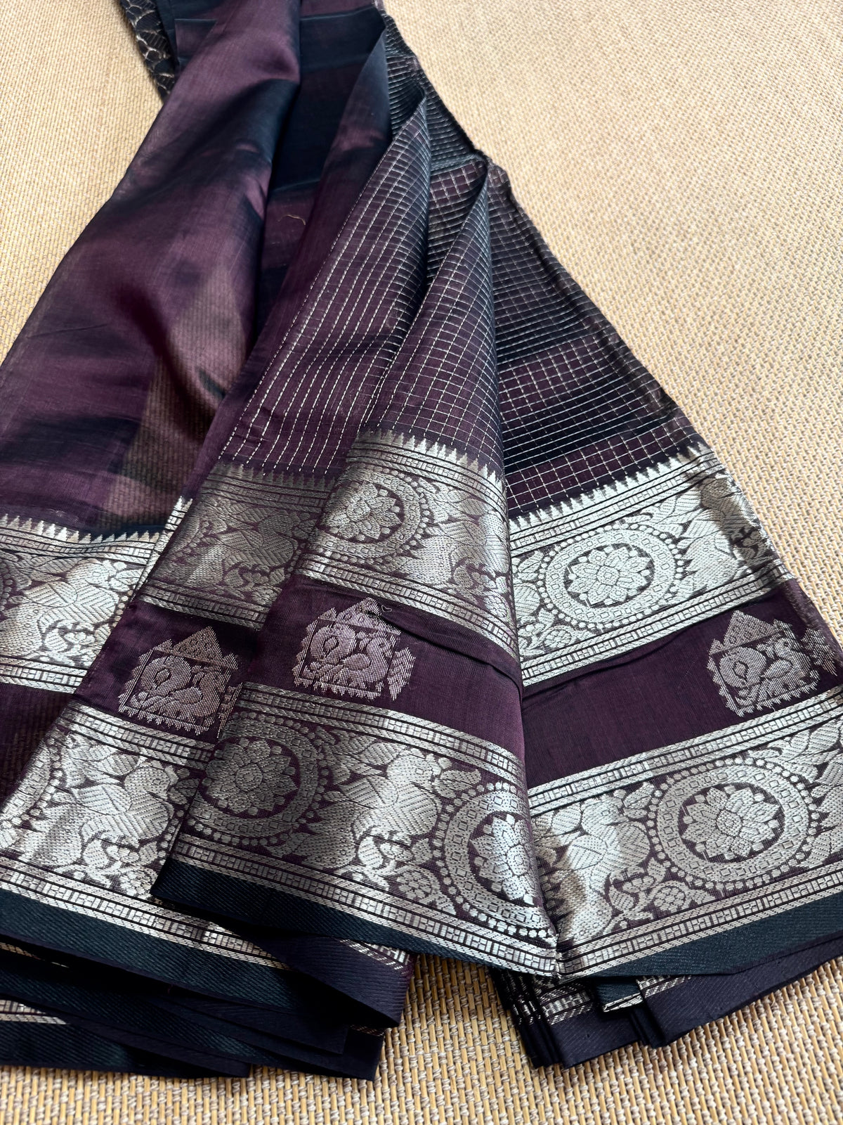 Pure Handloom Mangalagiri Pattu by cotton saree