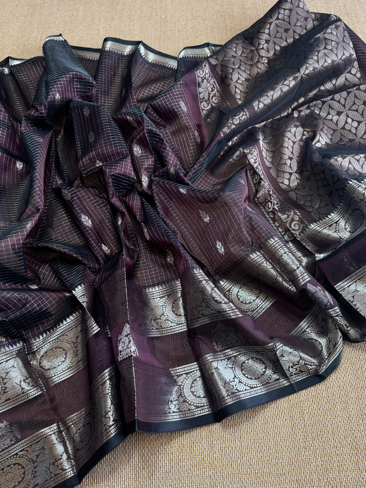 Pure Handloom Mangalagiri Pattu by cotton saree