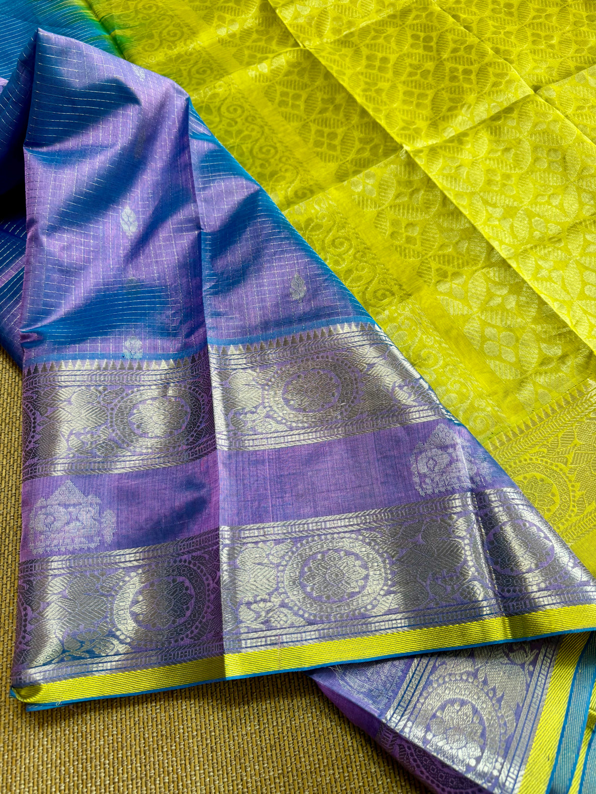 Pure Handloom Mangalagiri Pattu by cotton saree