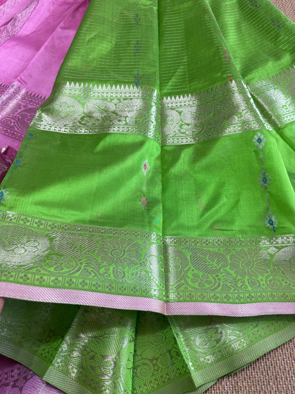 Pure Handloom Mangalagiri Pattu by cotton saree