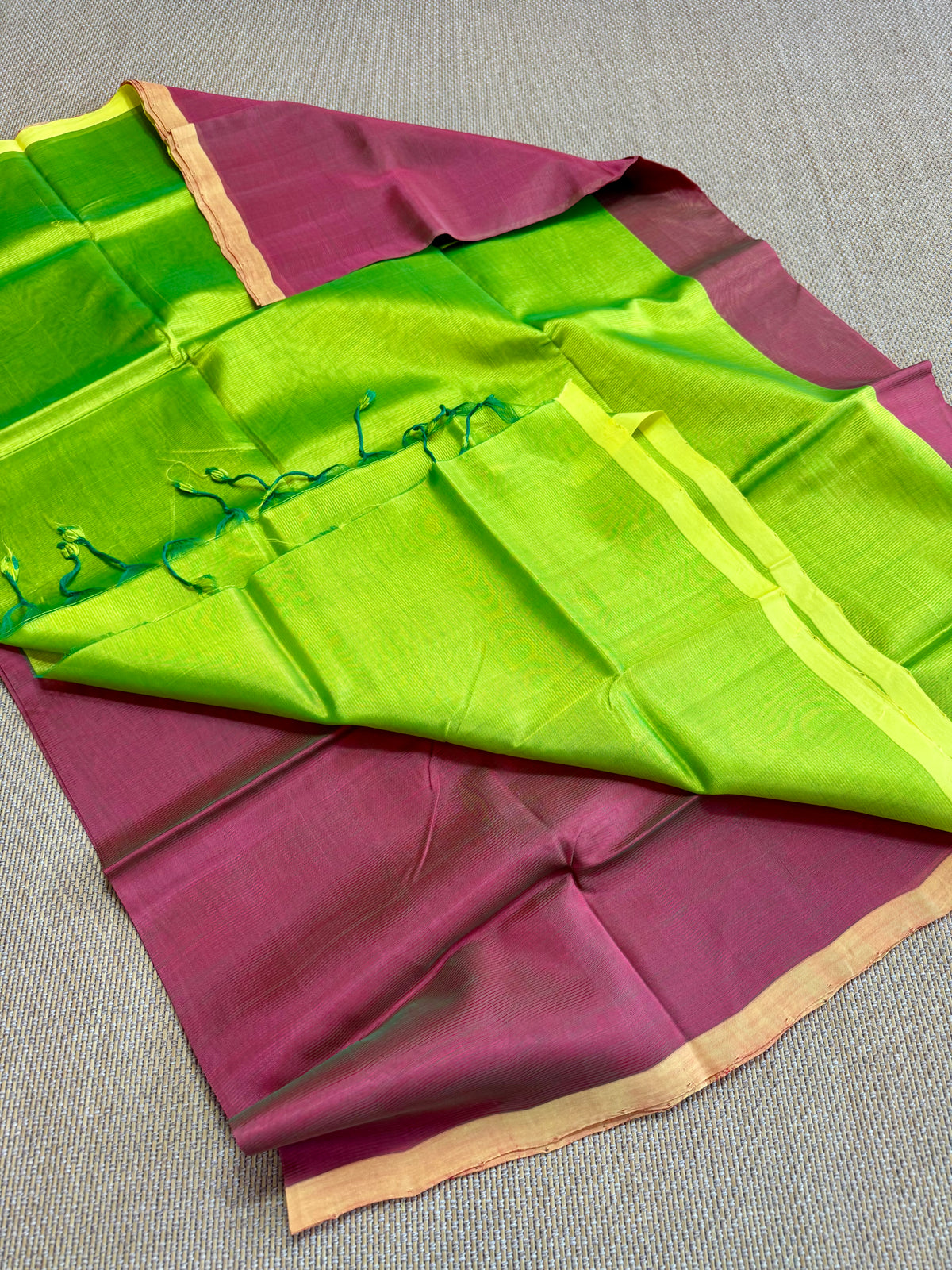 Pure Handloom Mangalagiri Pattu by cotton saree