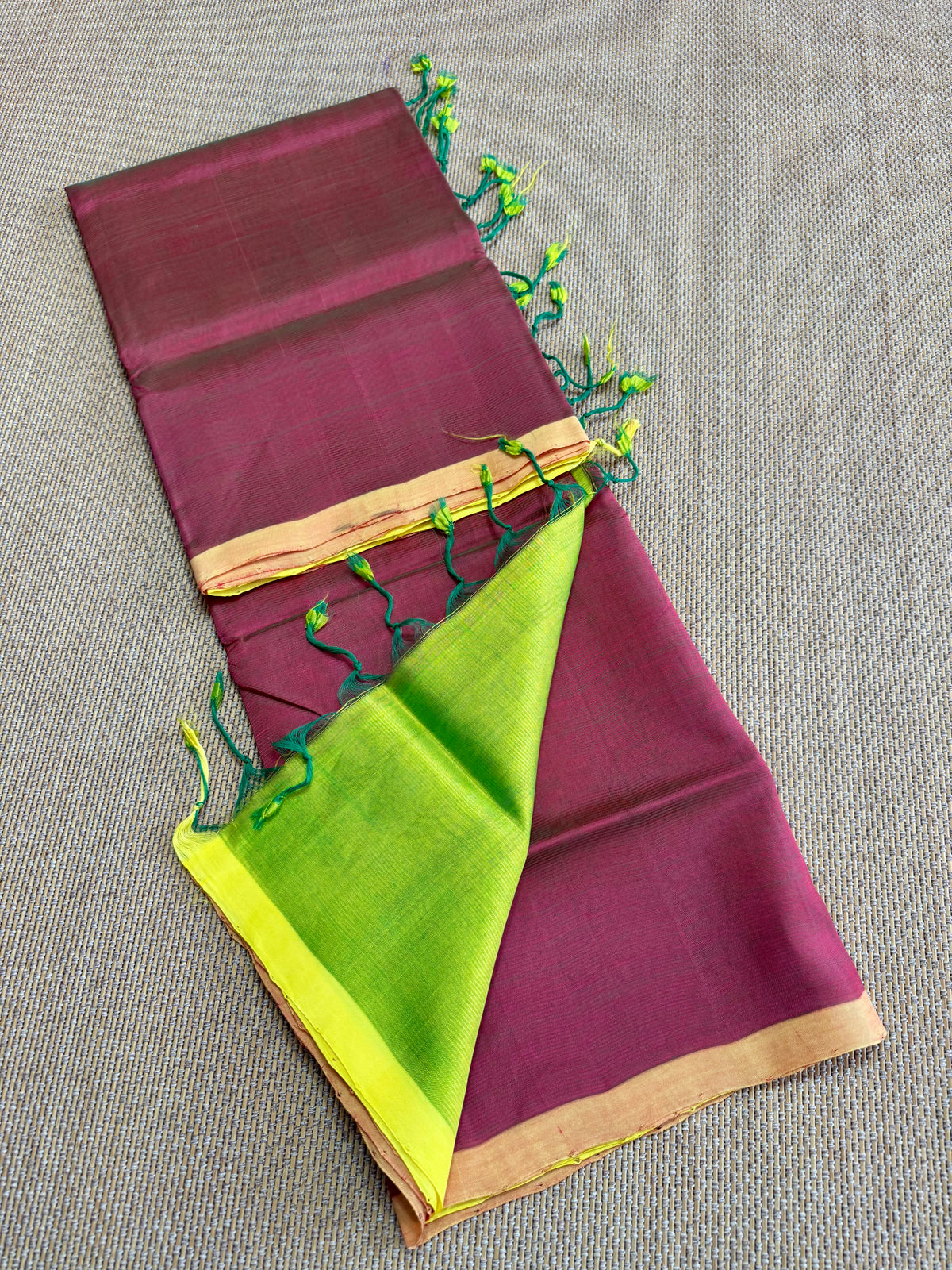 Pure Handloom Mangalagiri Pattu by cotton saree