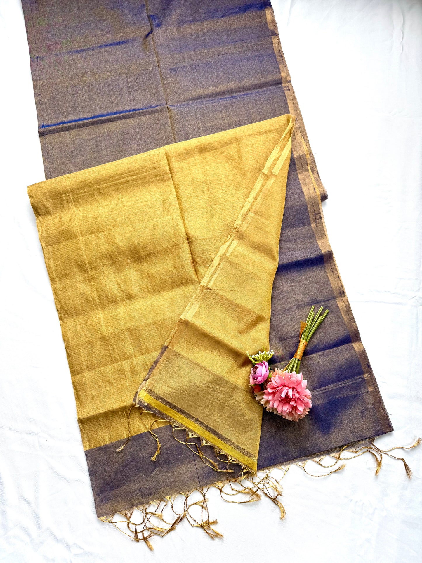 Pure Handloom Maheswar Tissue Zari Silk saree