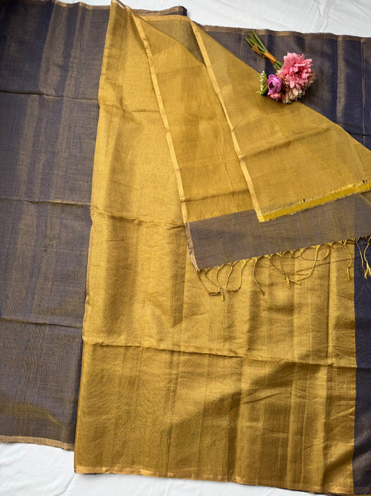 Pure Handloom Maheswar Tissue Zari Silk saree