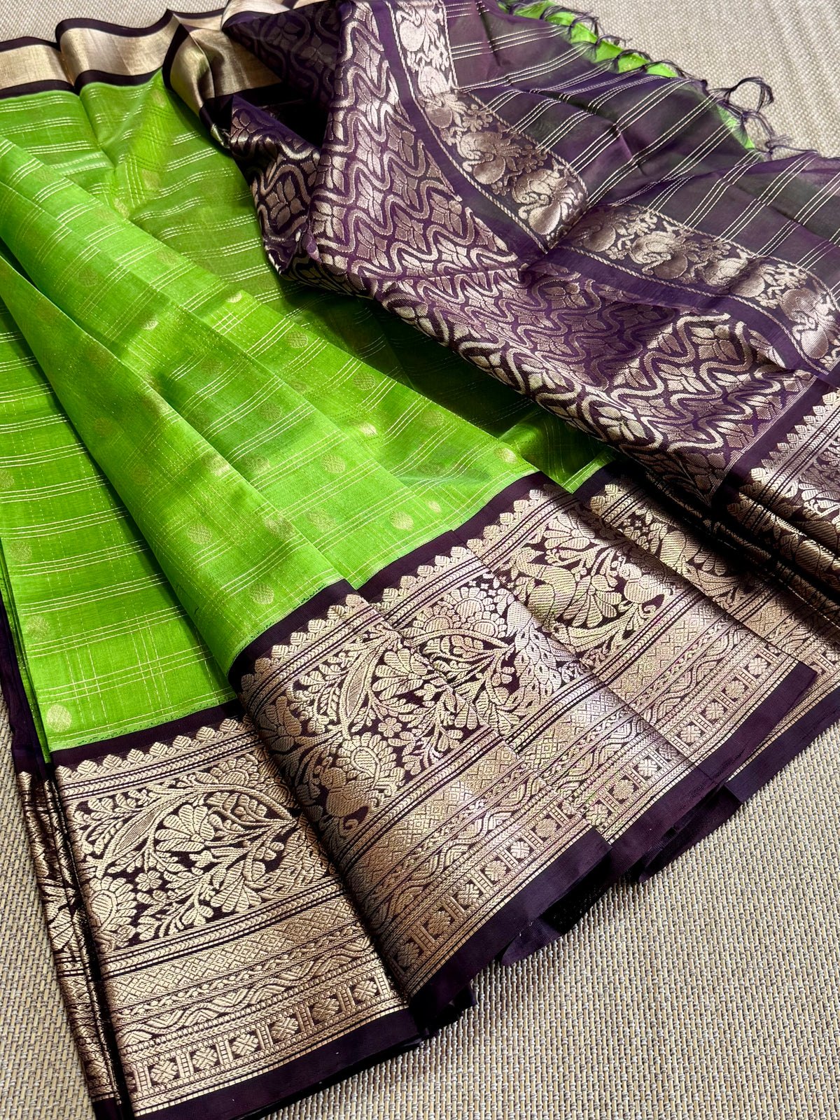 Kuppadam - Pure Handloom Mangalagiri Pattu by cotton saree