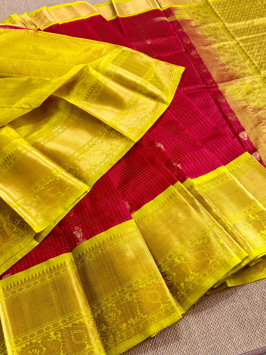 Kuppadam - Pure Handloom Mangalagiri Pattu by cotton saree