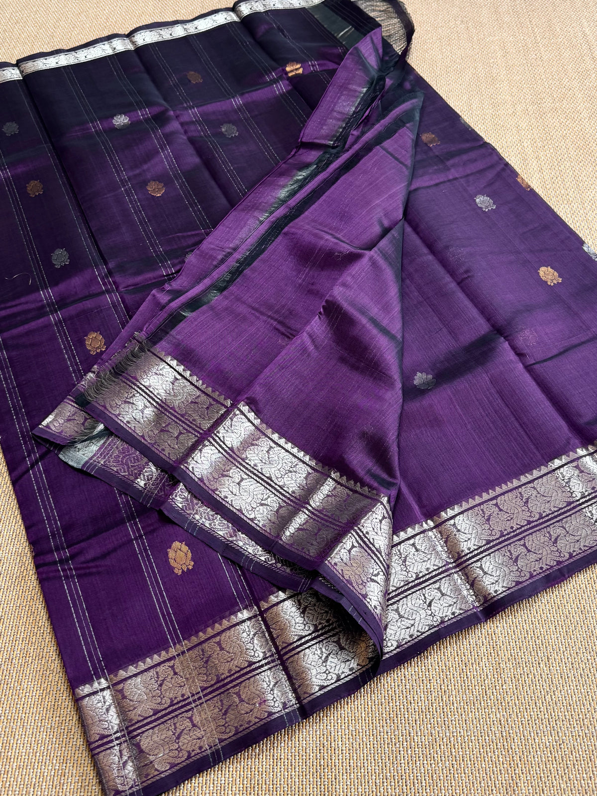 Pure Handloom Mangalagiri Pattu by cotton saree