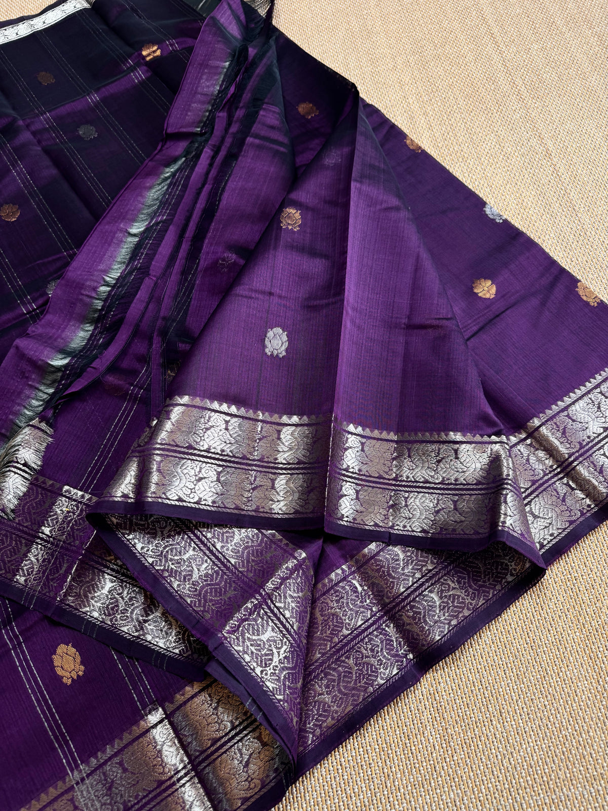 Pure Handloom Mangalagiri Pattu by cotton saree