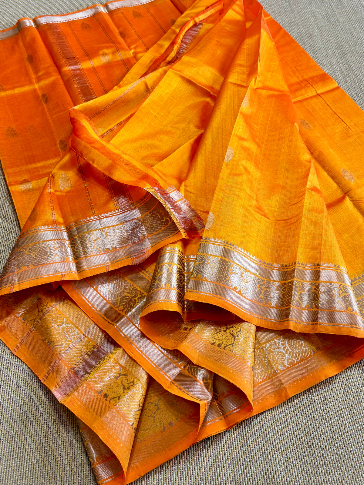 Pure Handloom Mangalagiri Pattu by cotton saree