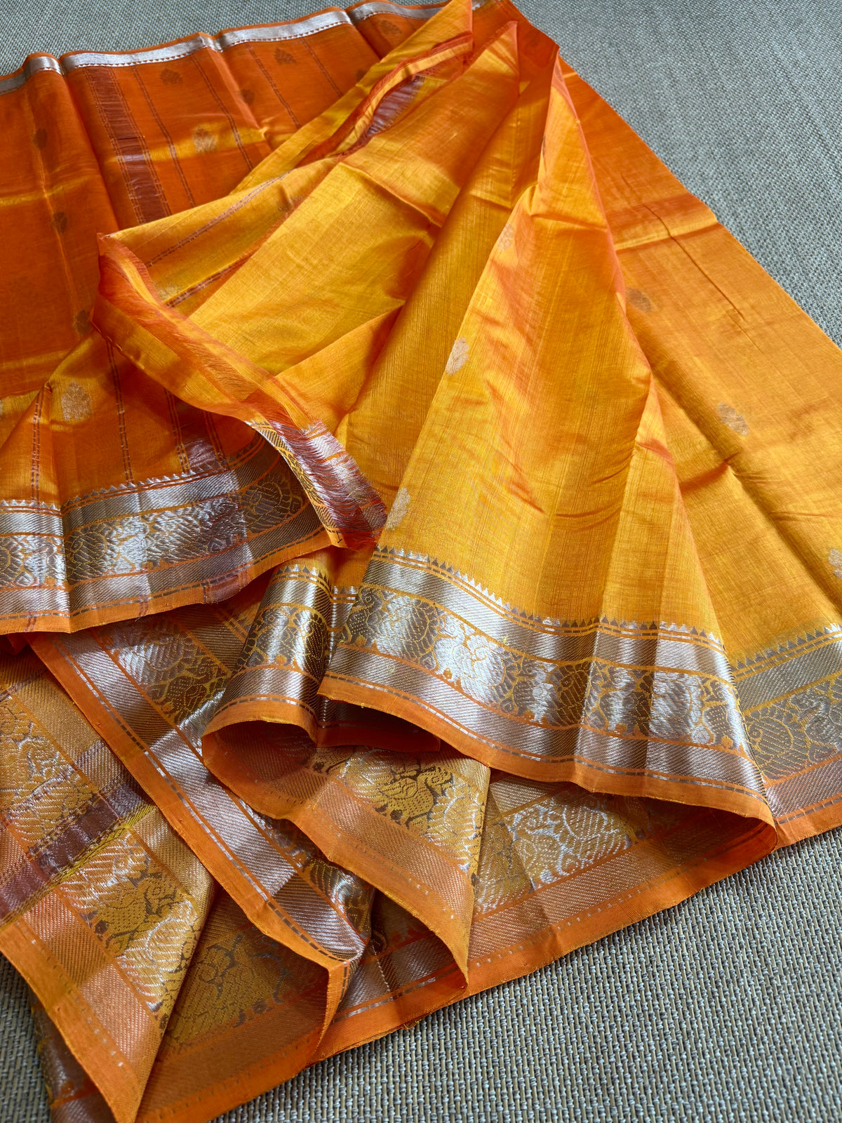 Pure Handloom Mangalagiri Pattu by cotton saree