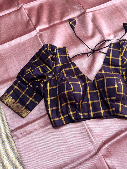 chocolate - Madurai Cotton Saree Blouse