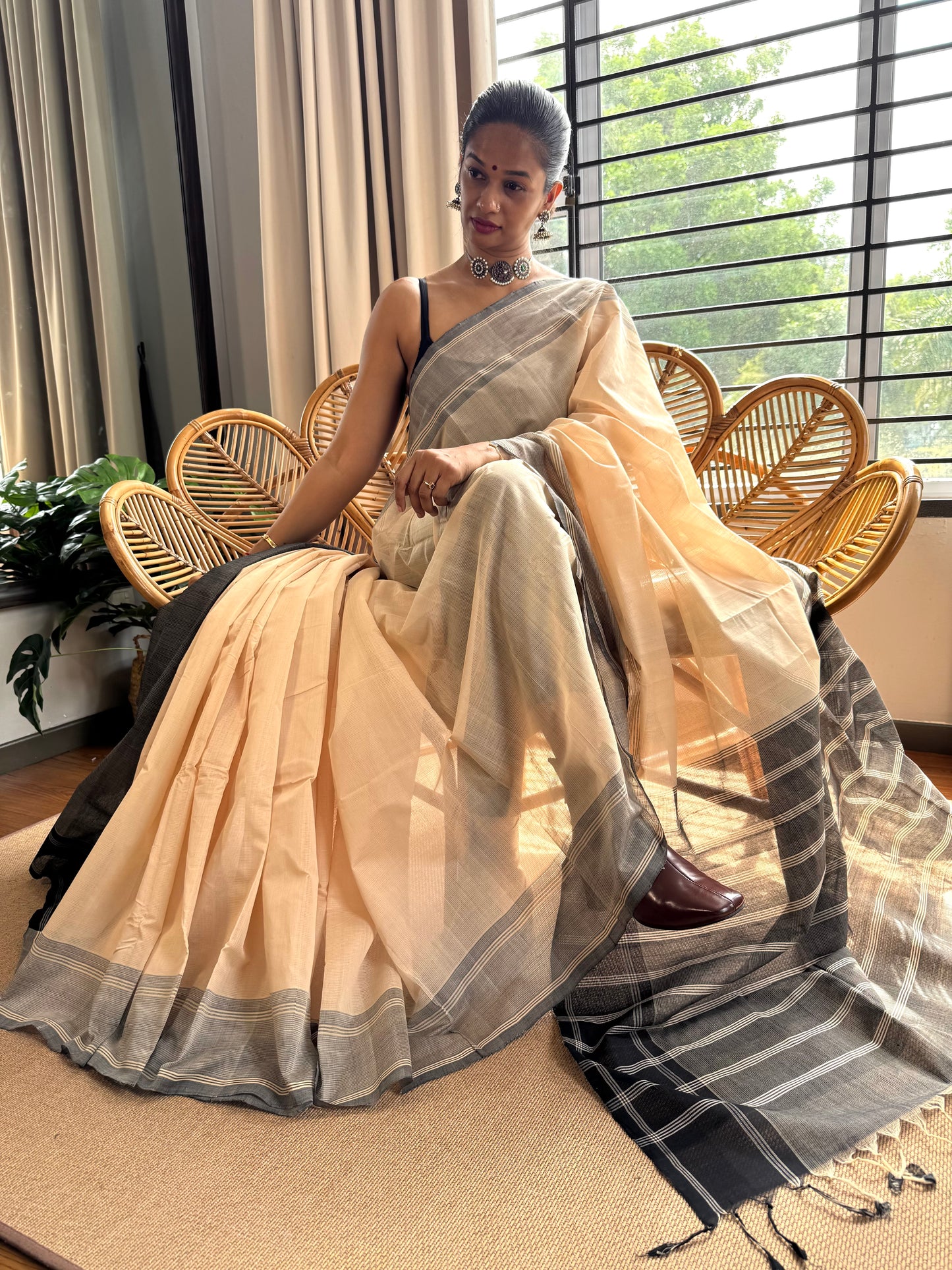 Pure Handloom Mangalagiri Cotton saree