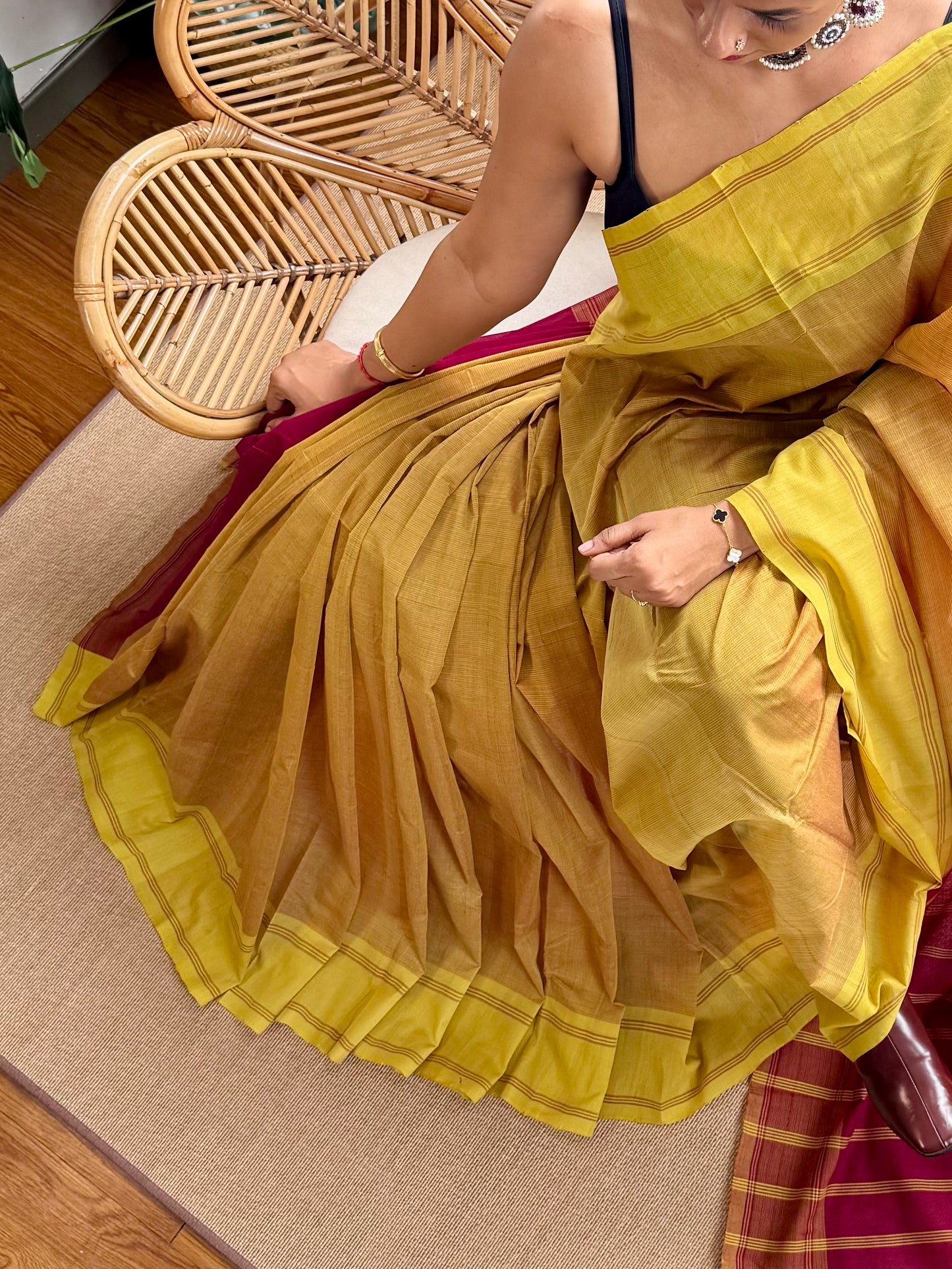 Pure Handloom Mangalagiri Cotton saree