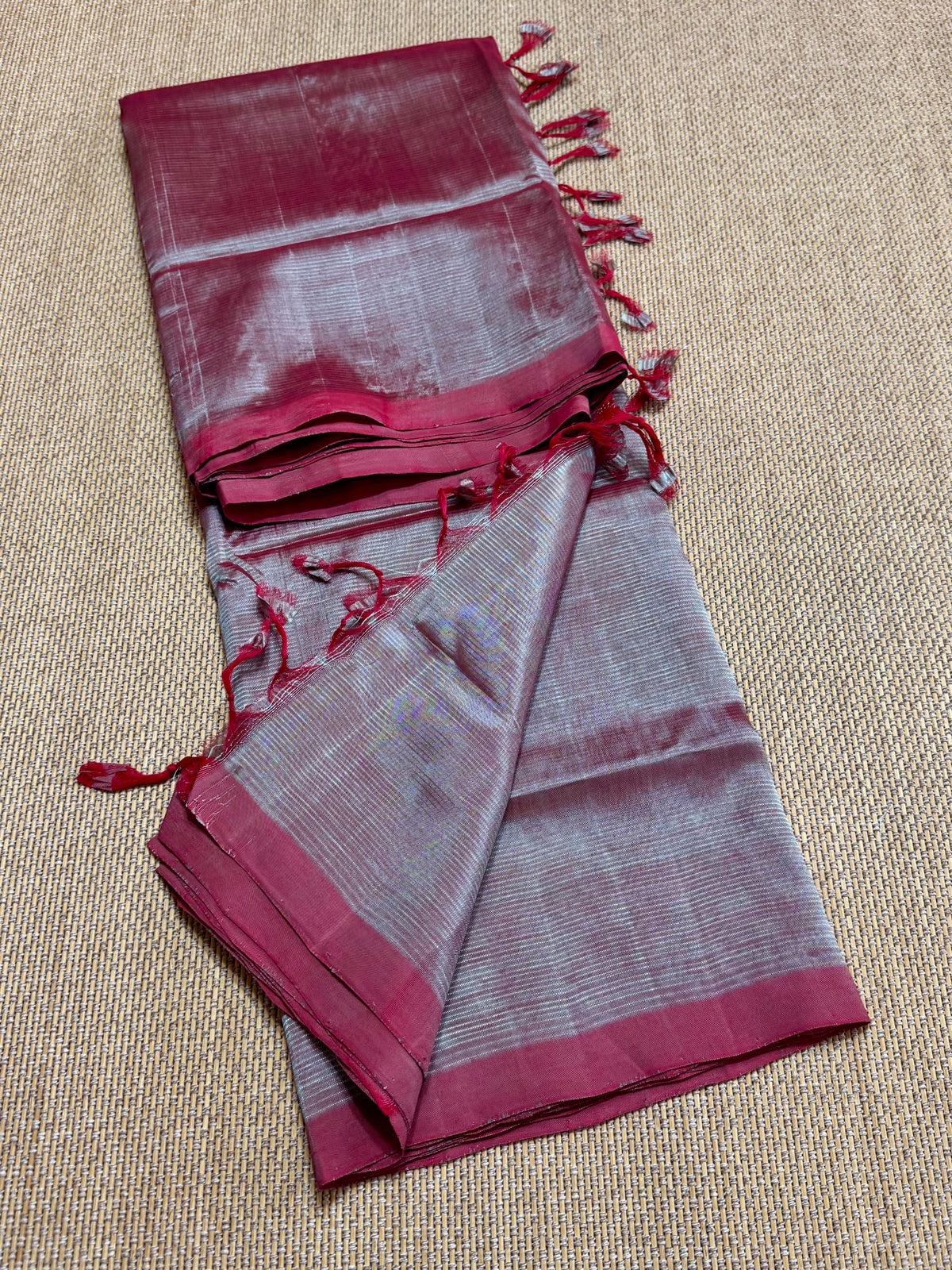 Pure Handloom Mangalagiri Pattu by cotton saree