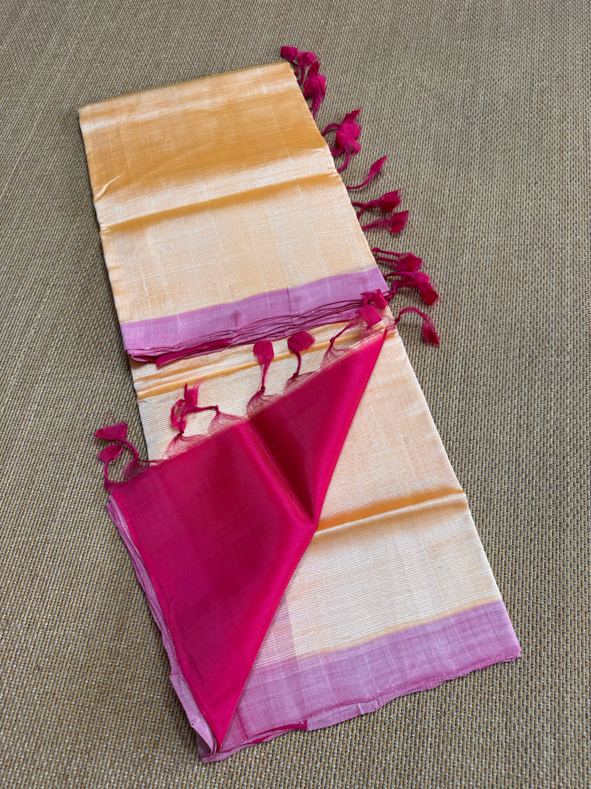 Pure Handloom Mangalagiri Pattu by cotton saree