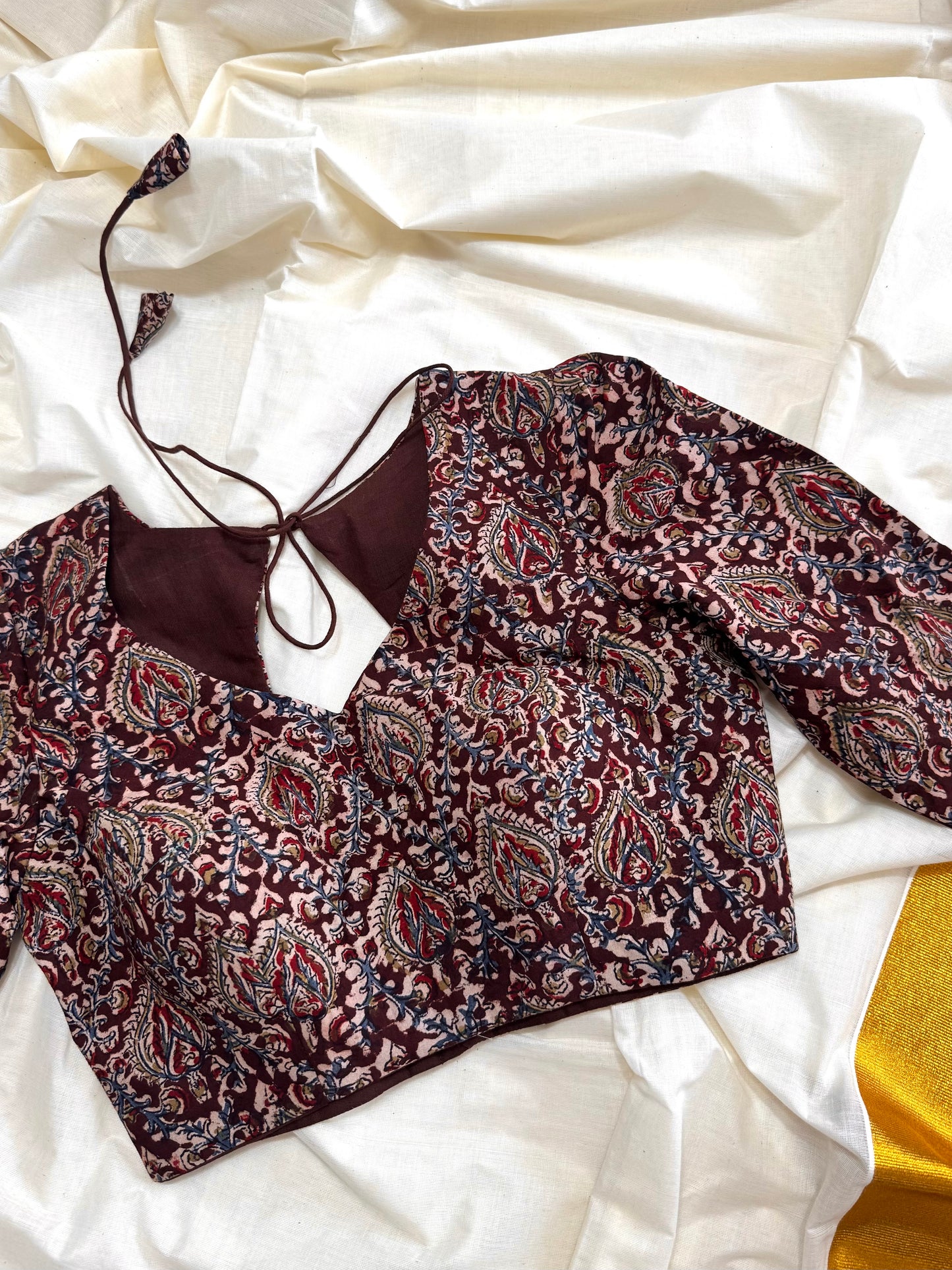 Kalamkari saree blouse