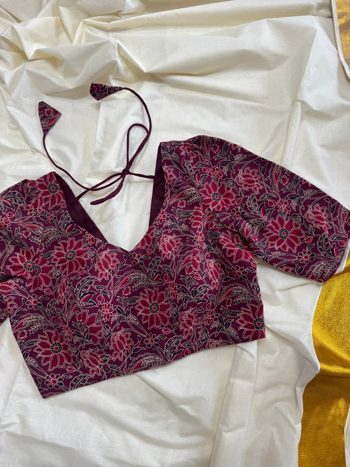 Kalamkari saree blouse
