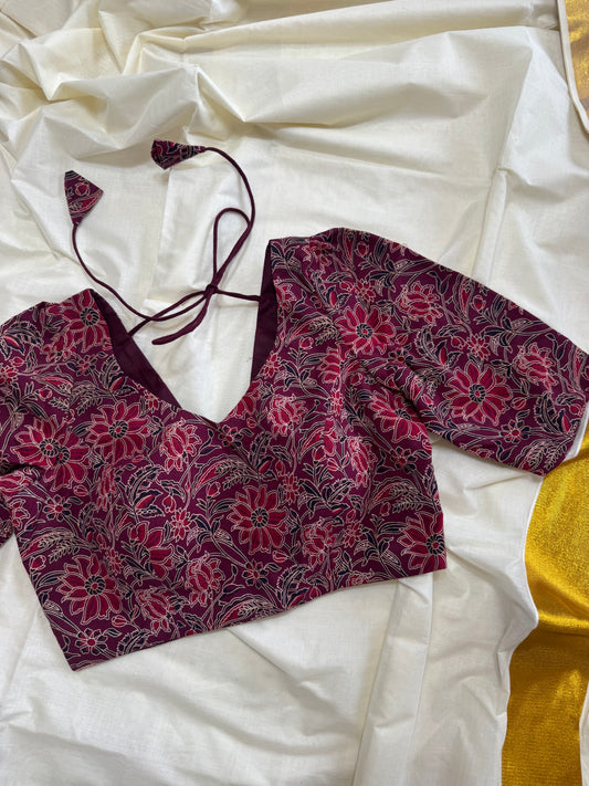 Kalamkari saree blouse