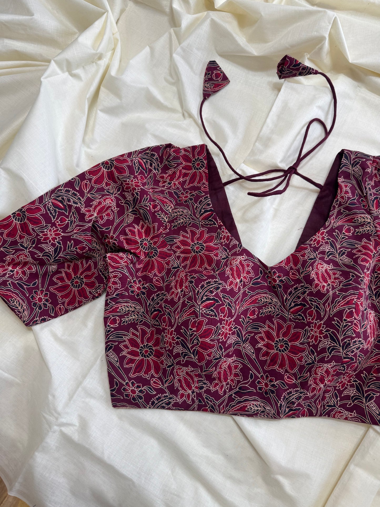 Kalamkari saree blouse