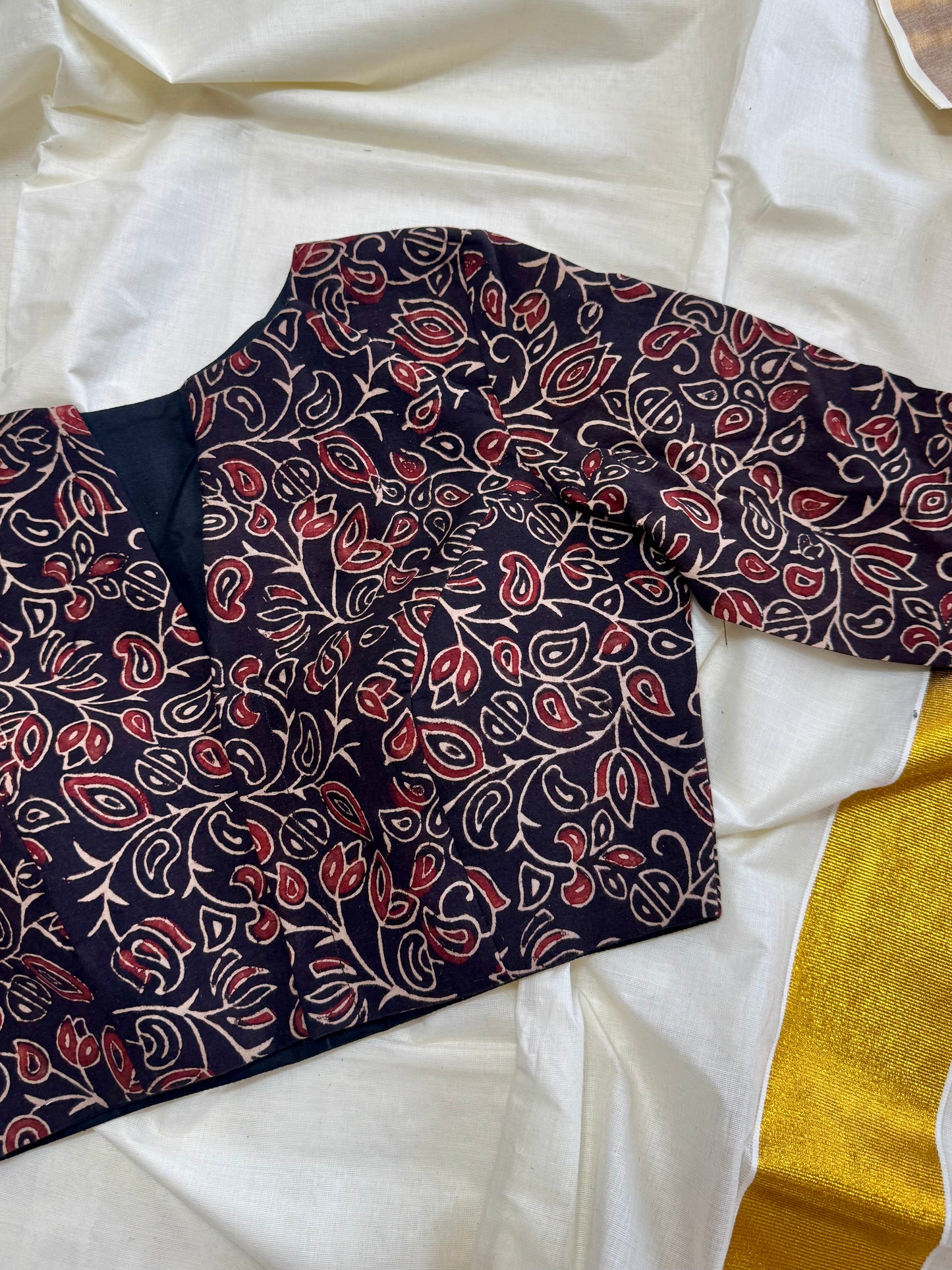 Kalamkari saree blouse