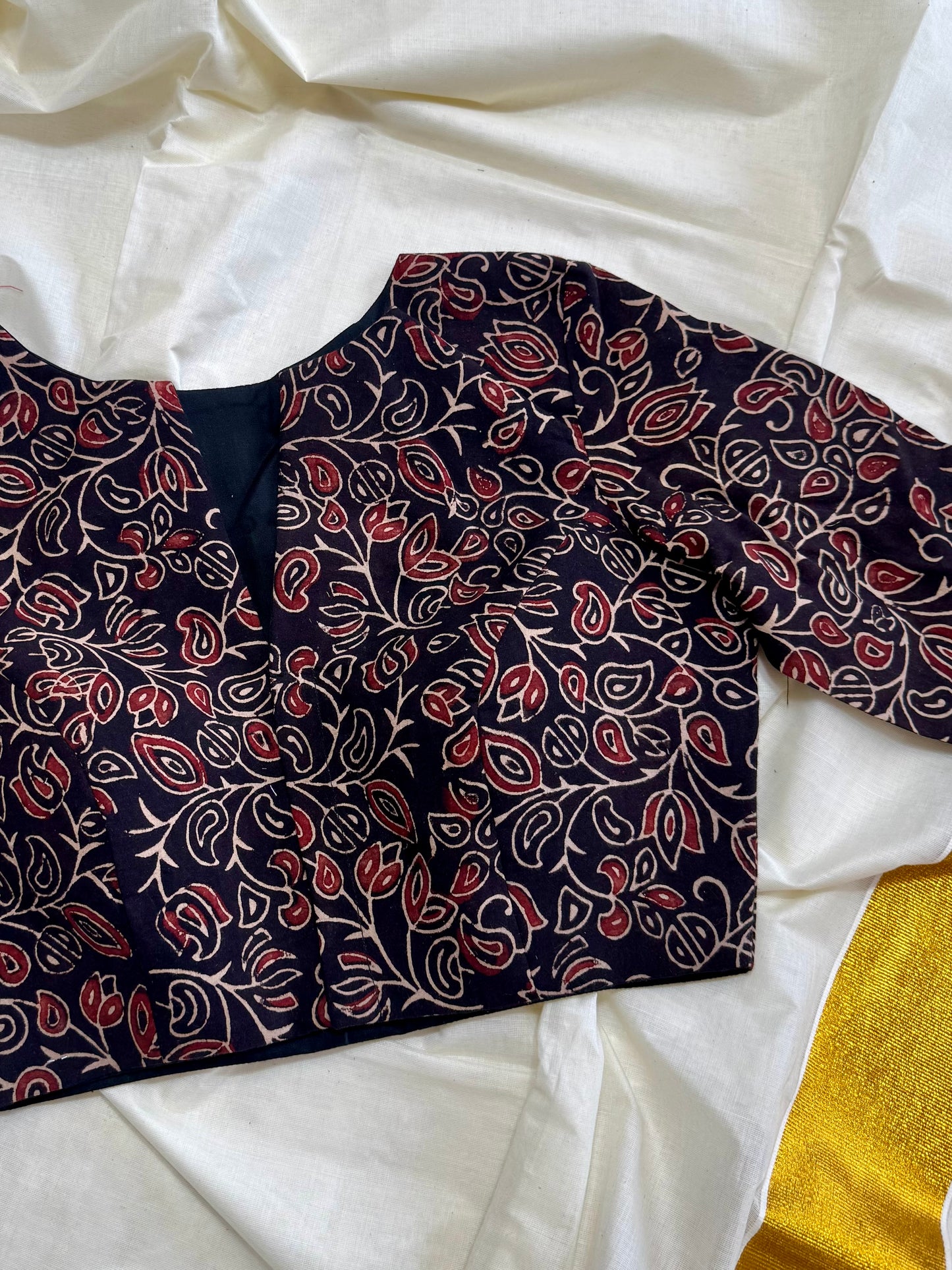 Kalamkari saree blouse