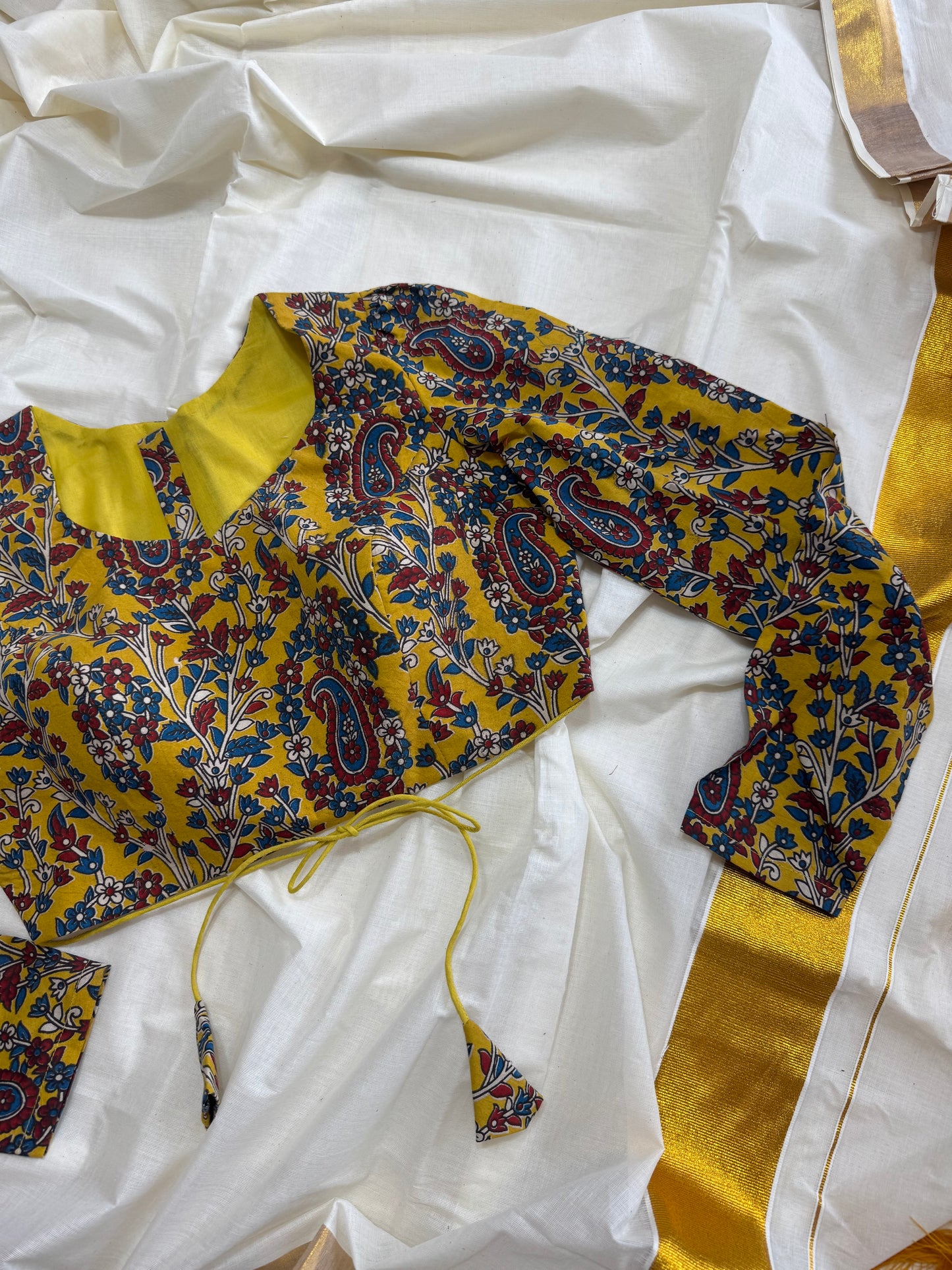 Kalamkari saree blouse