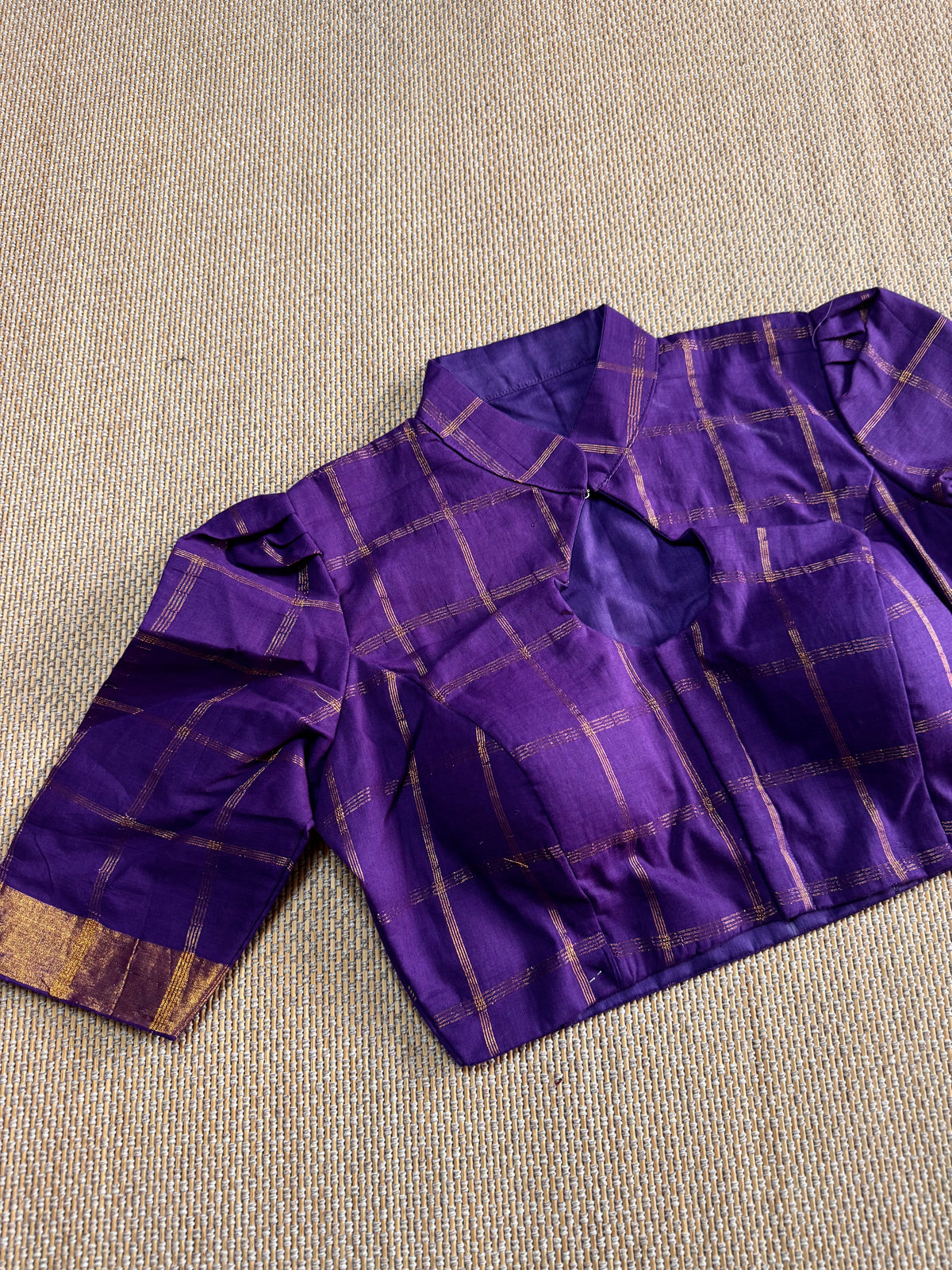 Purple - Madurai Cotton Saree Blouse