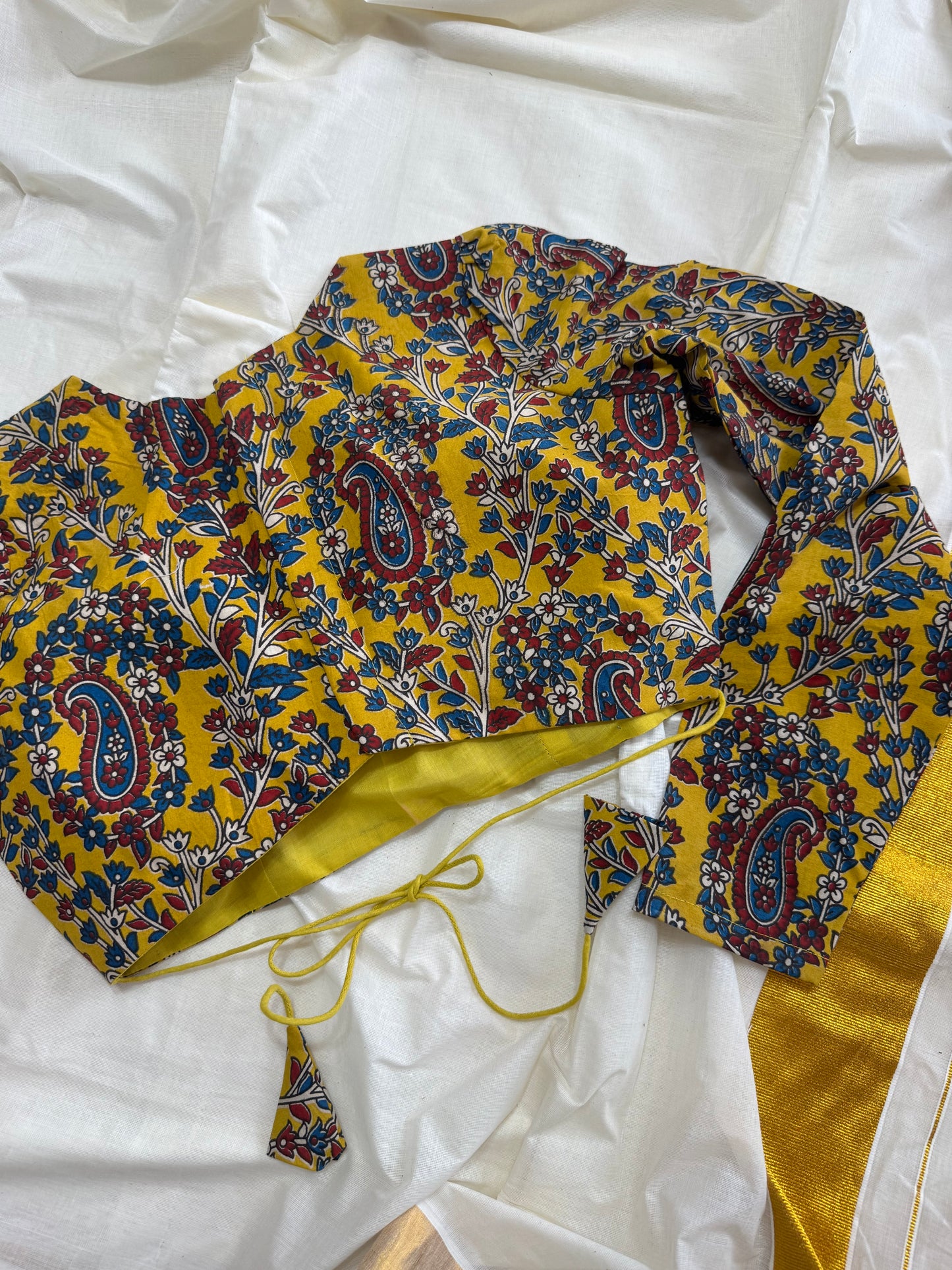 Kalamkari saree blouse
