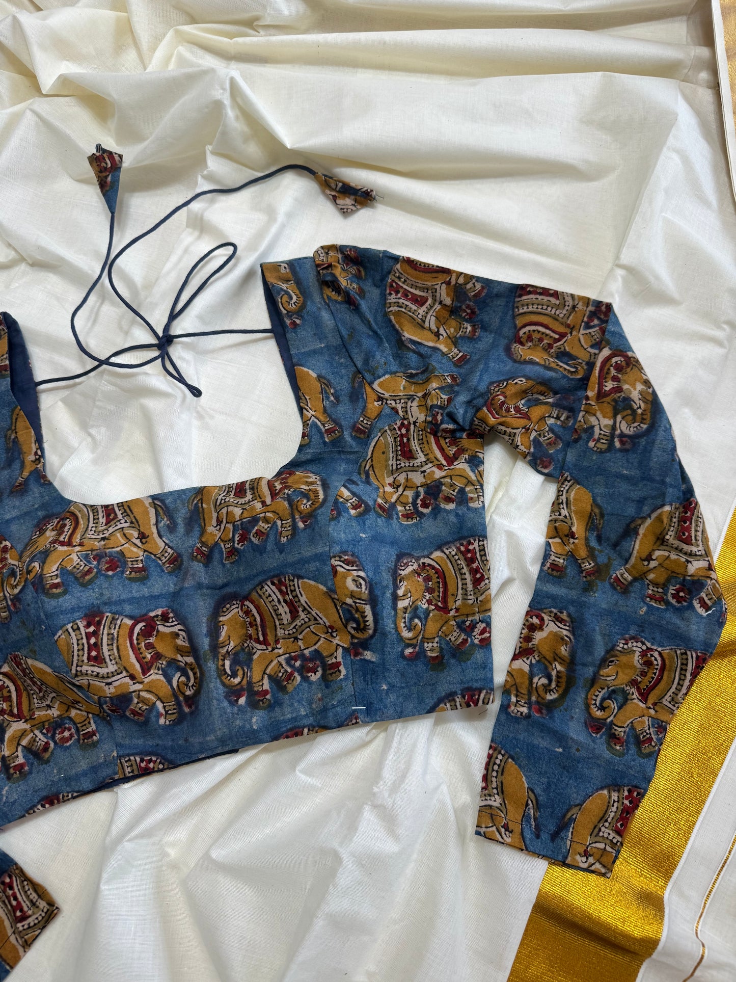 Kalamkari saree blouse