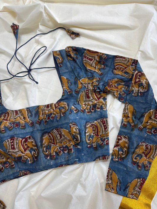 Kalamkari saree blouse